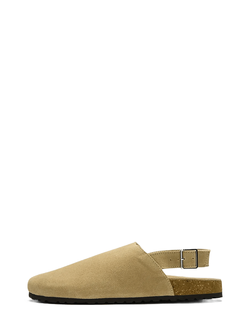 Selected - SLFBETSY SUEDE MULE - flache pantoletten - sand - 0