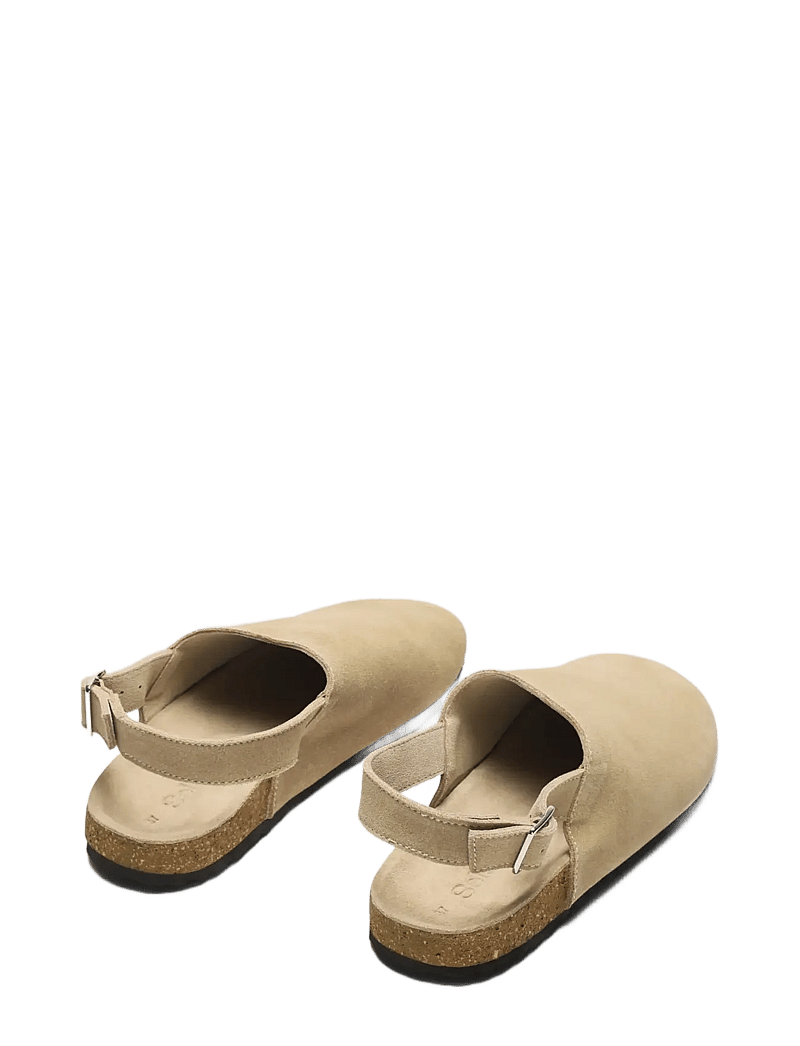 Selected - SLFBETSY SUEDE MULE - flache pantoletten - sand - 1