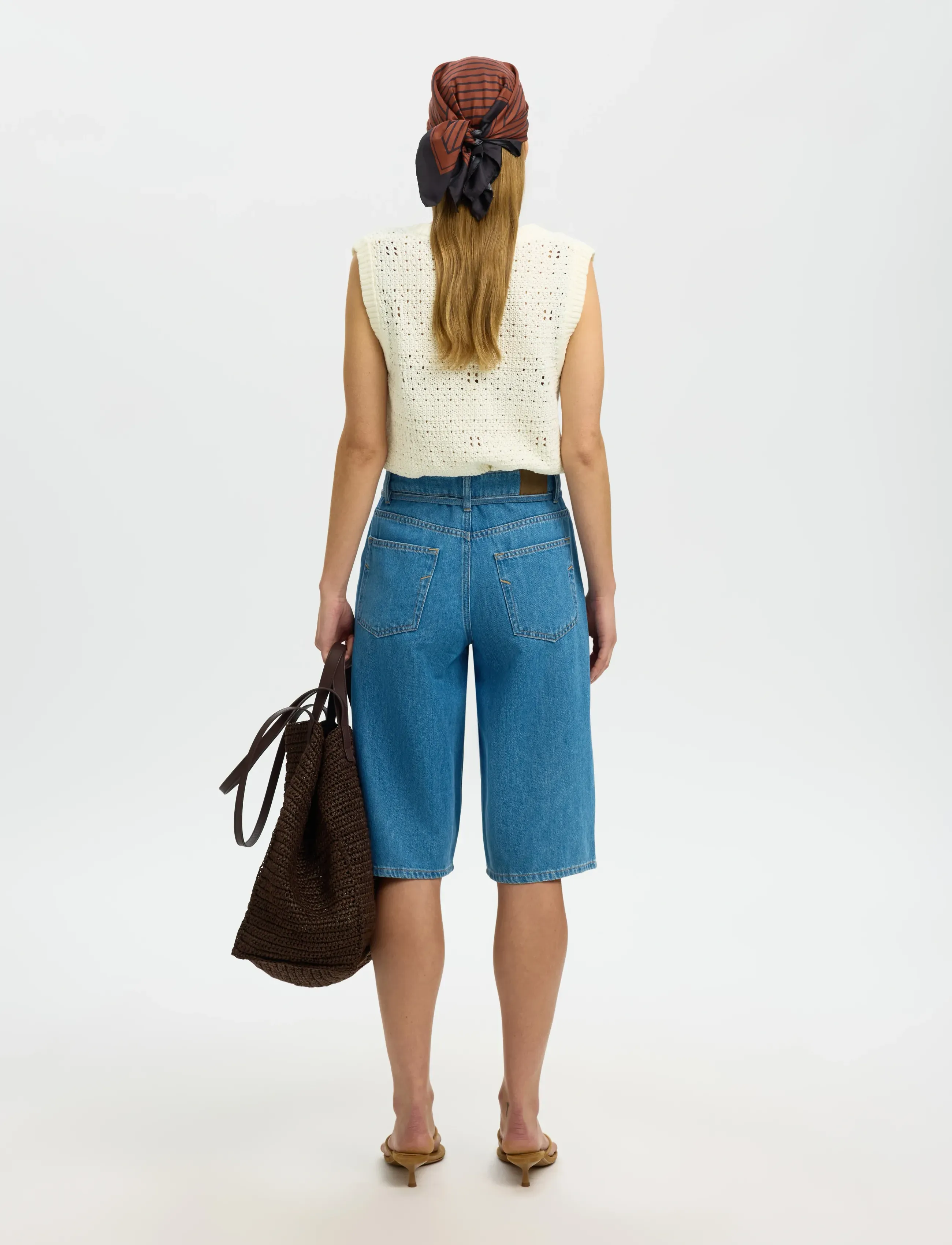 Selected - SLFKARLA SL KNIT U-NECK TOP - vestes tricot - egret - 2