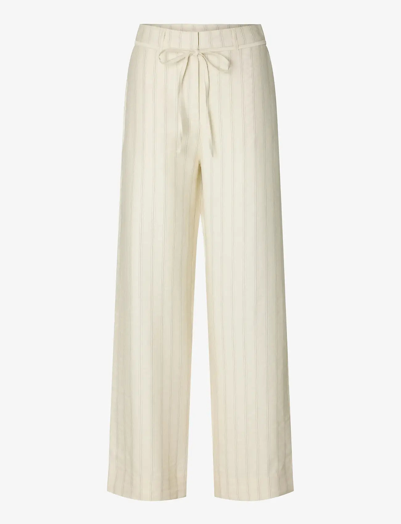 Selected - SLFMARIE-JOHANNE HW PANT B - hosen mit weitem bein - egret - 1