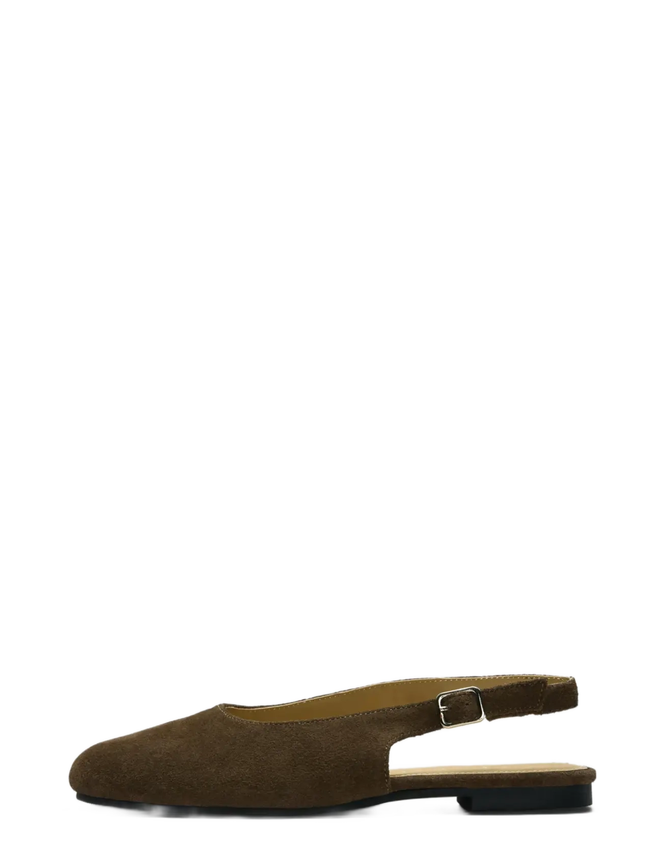 Selected Slfcharlotte Suede Ballerina, 40, Brown, Slingbacks > Flade Slingbacks, Dame