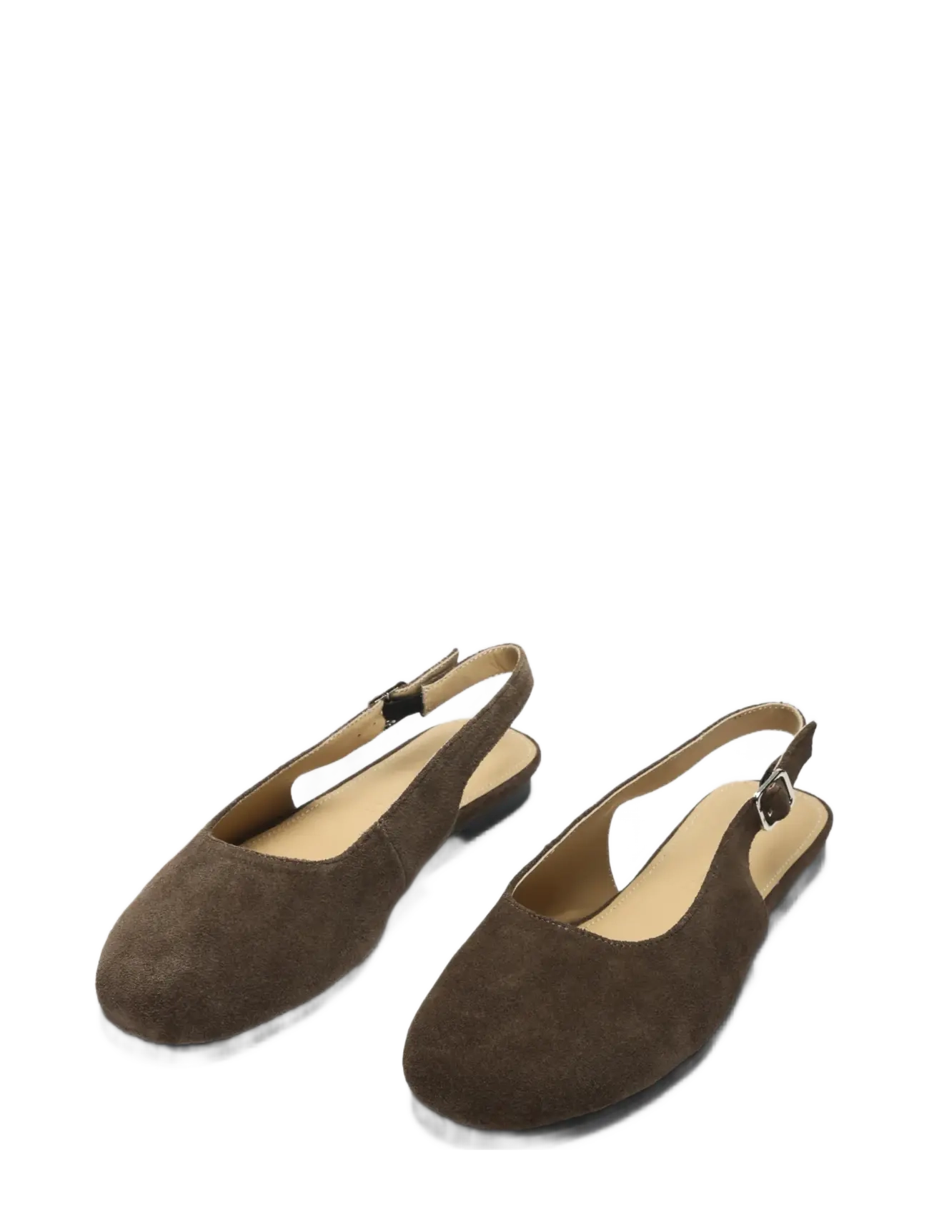 Selected - SLFCHARLOTTE SUEDE BALLERINA - chocolate chip - 1