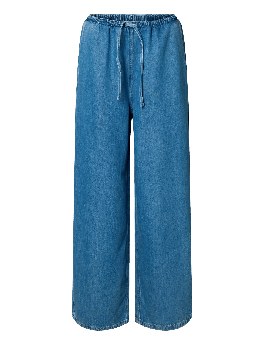 Selected - SLFRELAXED TENNA HW JEANS - brede jeans - medium blue denim - 1