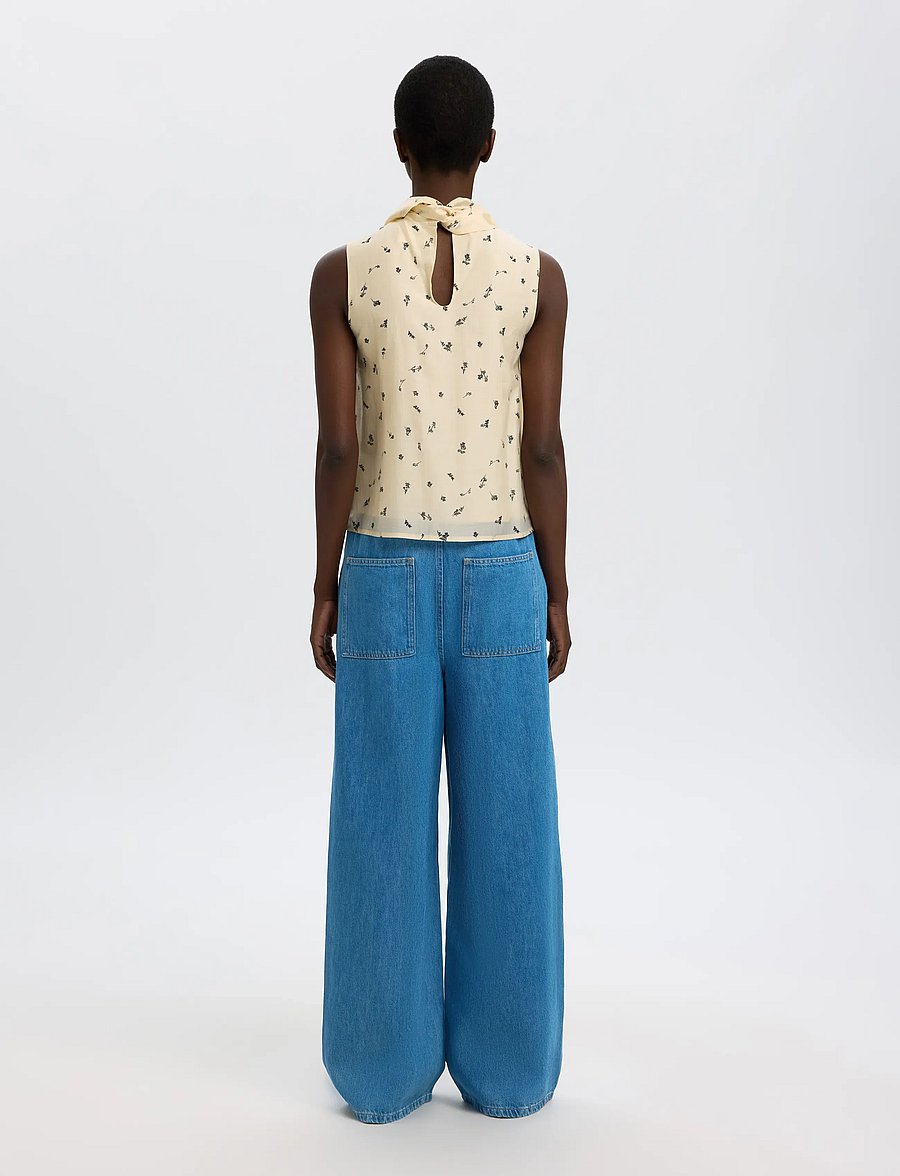 Selected - SLFRELAXED TENNA HW JEANS - brede jeans - medium blue denim - 2