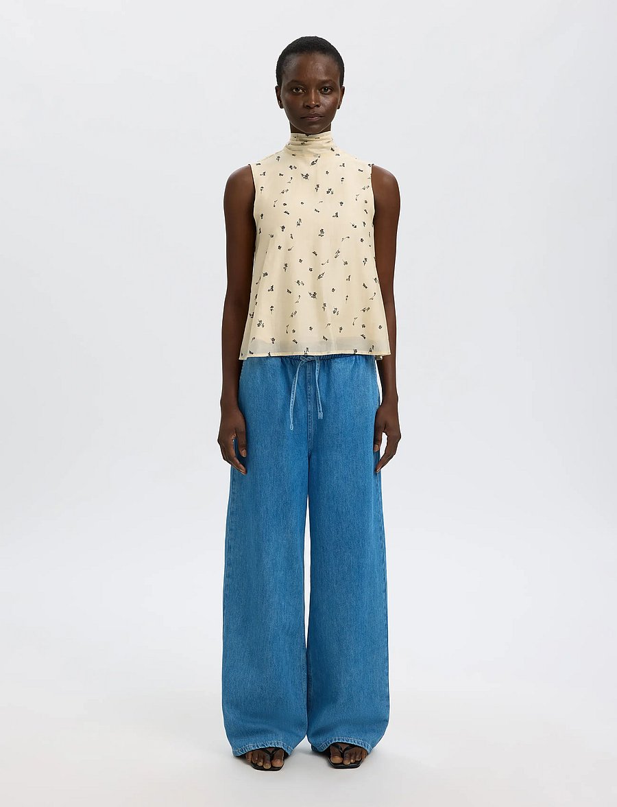 Selected - SLFRELAXED TENNA HW JEANS - brede jeans - medium blue denim - 3