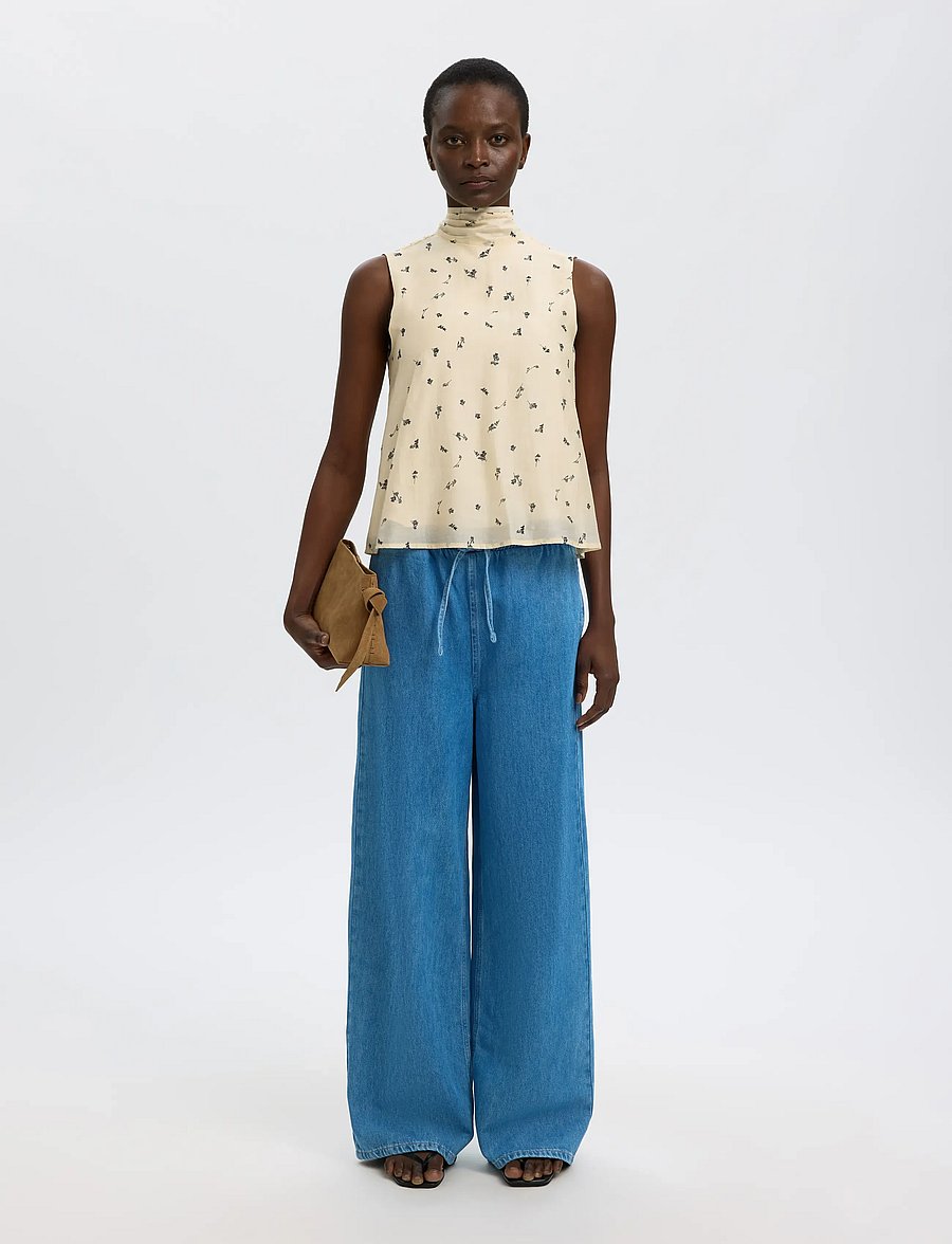 Selected - SLFRELAXED TENNA HW JEANS - brede jeans - medium blue denim - 5