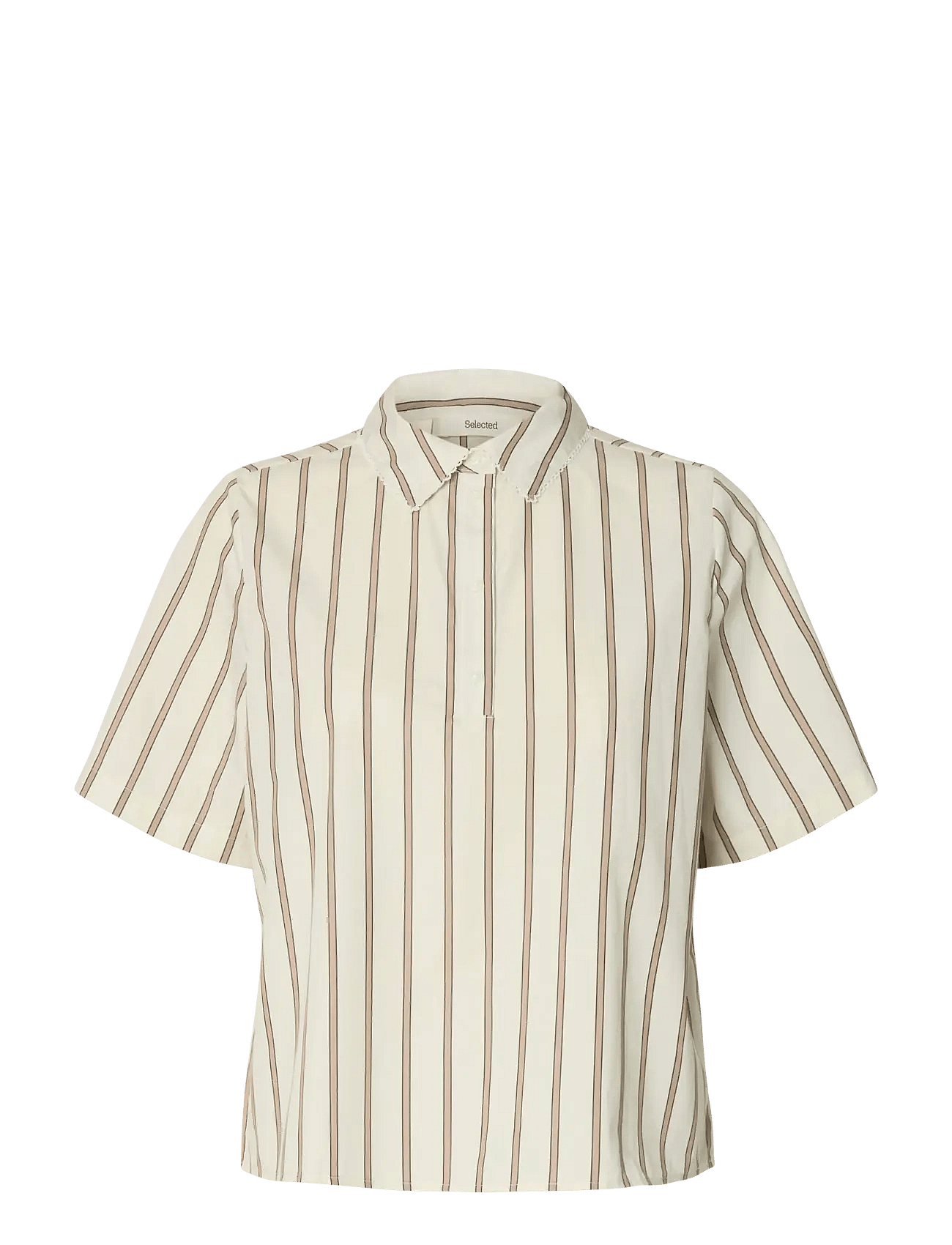 Selected | Slfgina Relaxed Ss Crochet Edge Polo B | 40