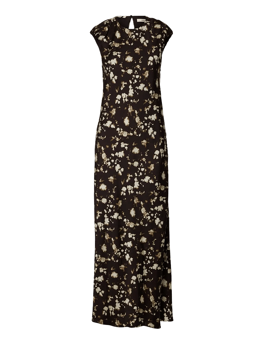 Selected - SLFARONIA REGULAR SL ANKLE DRESS EX - summer dresses - demitasse - 1