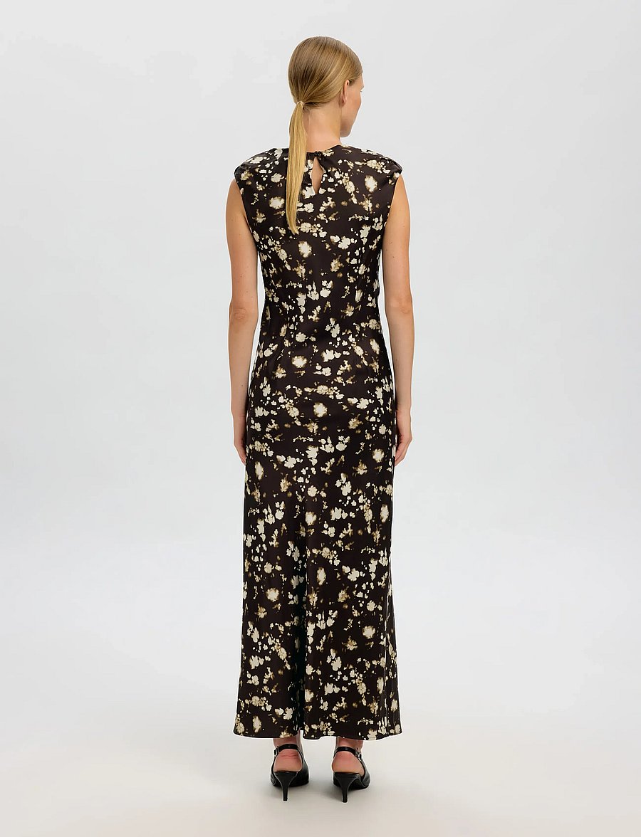 Selected - SLFARONIA REGULAR SL ANKLE DRESS EX - summer dresses - demitasse - 2