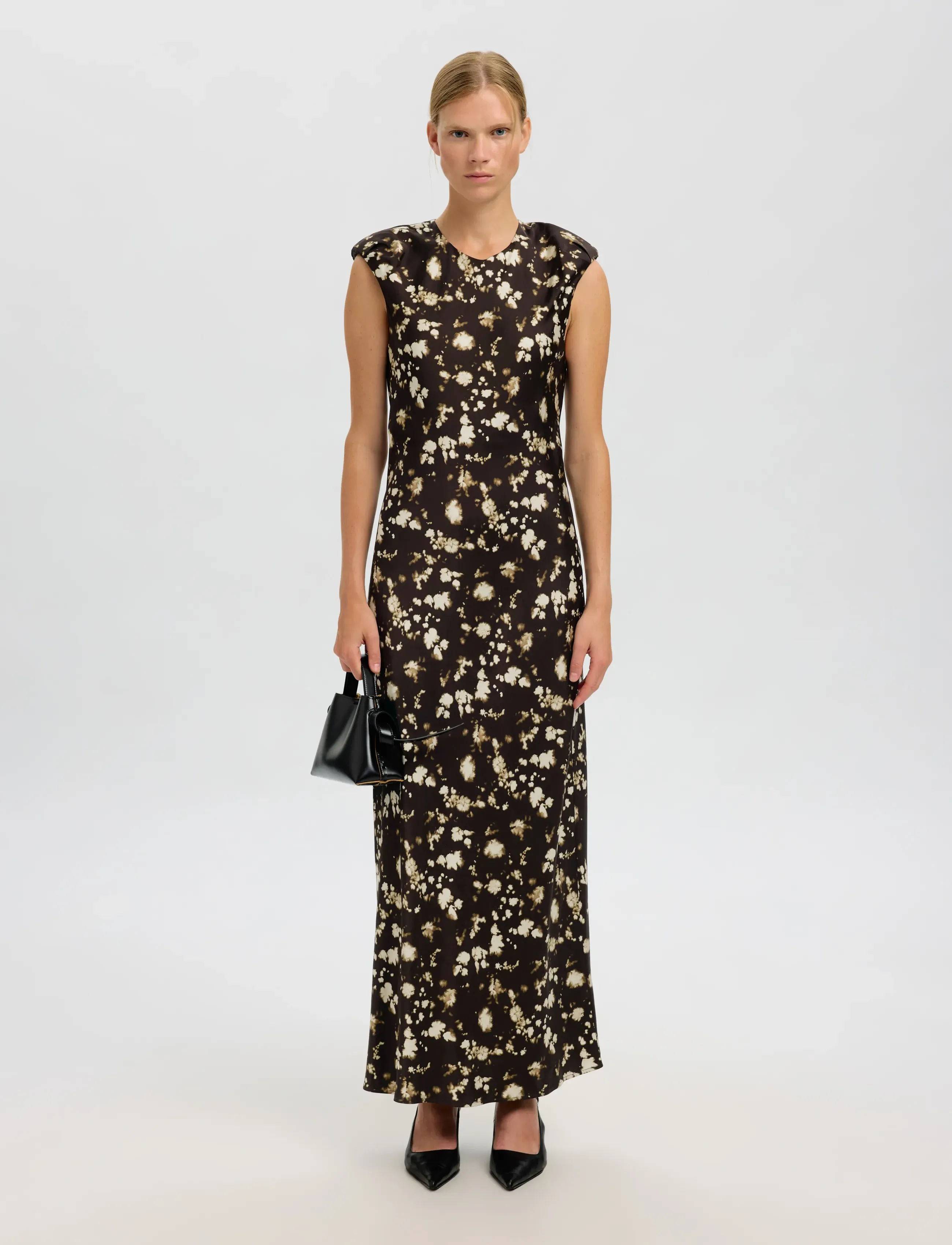 Selected - SLFARONIA REGULAR SL ANKLE DRESS EX - sommarklänningar - demitasse - 3