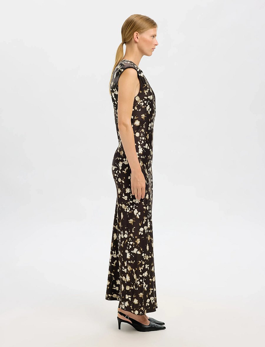 Selected - SLFARONIA REGULAR SL ANKLE DRESS EX - summer dresses - demitasse - 5