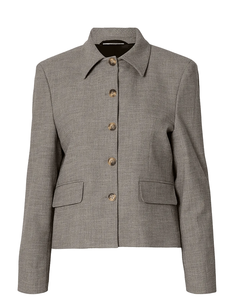 Selected - SLFRAE SUN BLAZER - vienaeiliai švarkai - dark sand melange - 1