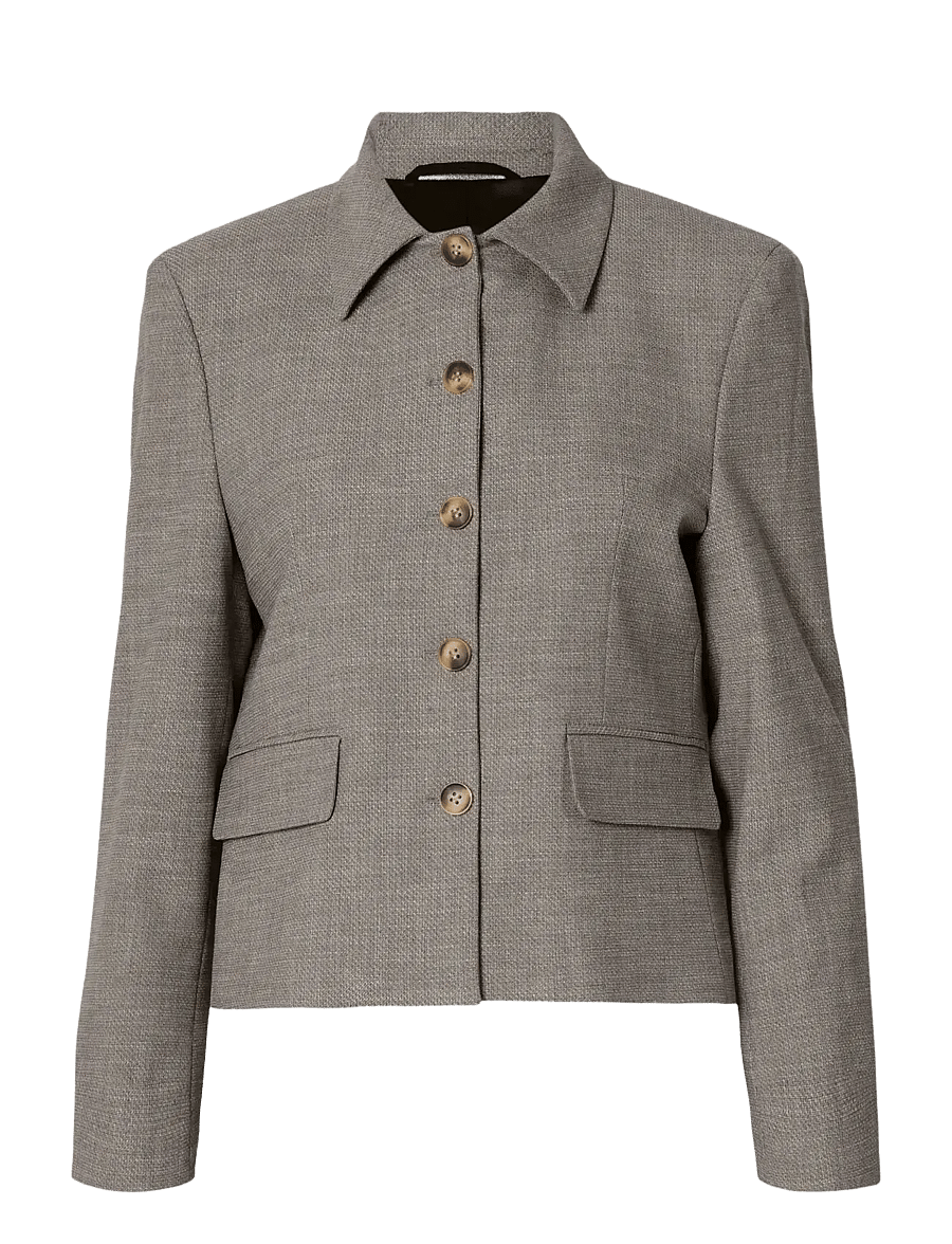 Selected - SLFRAE SUN BLAZER - blazers à fermeture droite - dark sand melange - 1