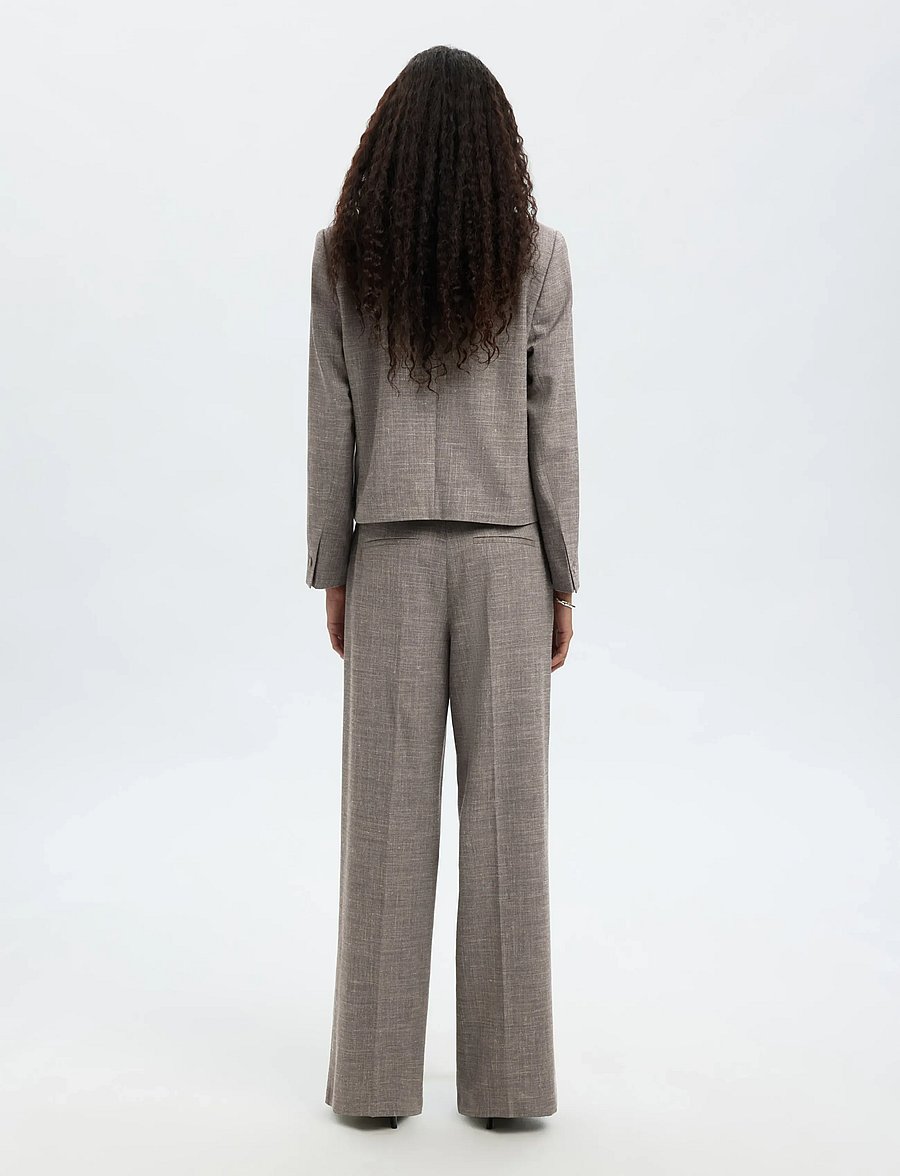 Selected - SLFRAE SUN BLAZER - blazers à fermeture droite - dark sand melange - 2