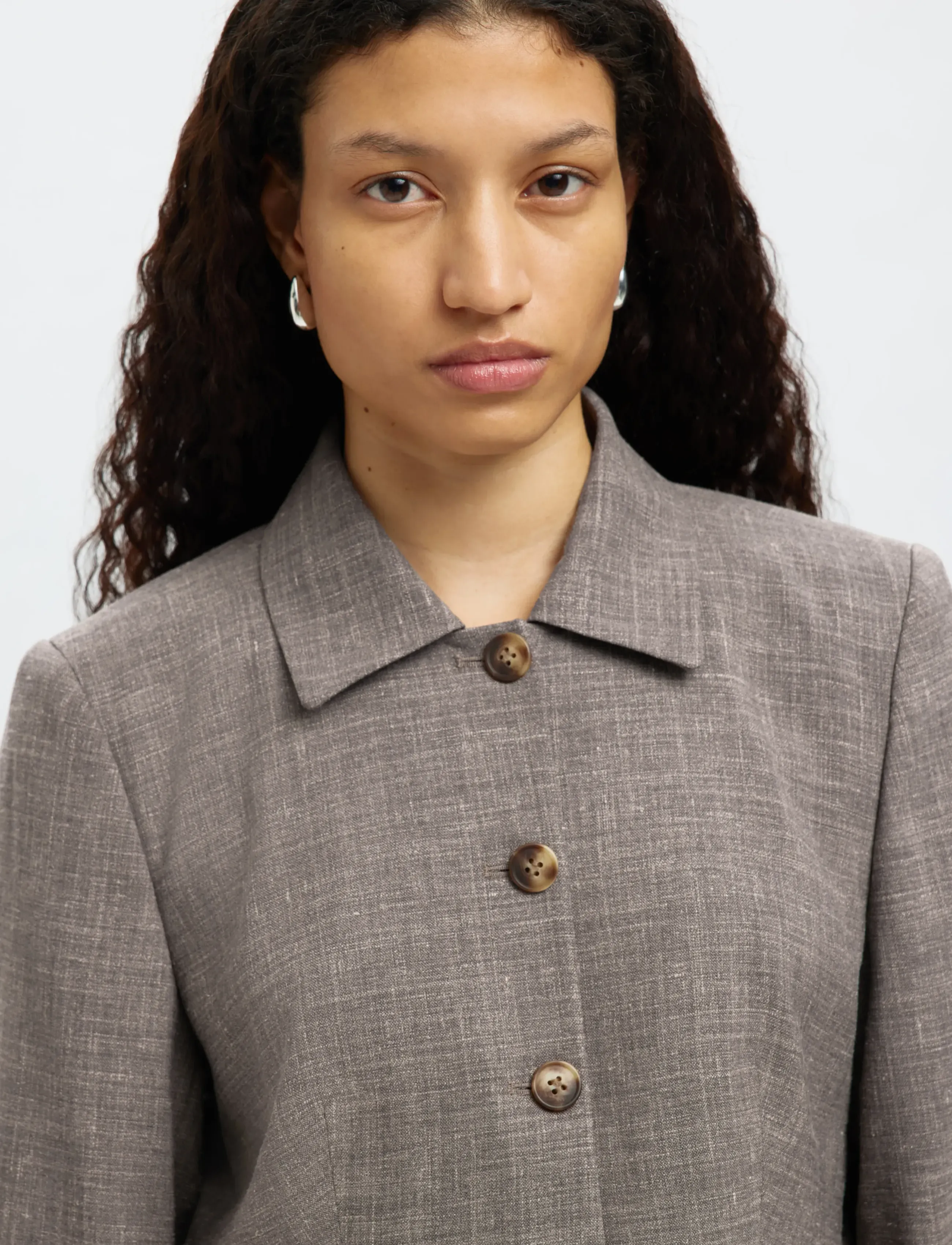 Selected - SLFRAE SUN BLAZER - dark sand melange - 3