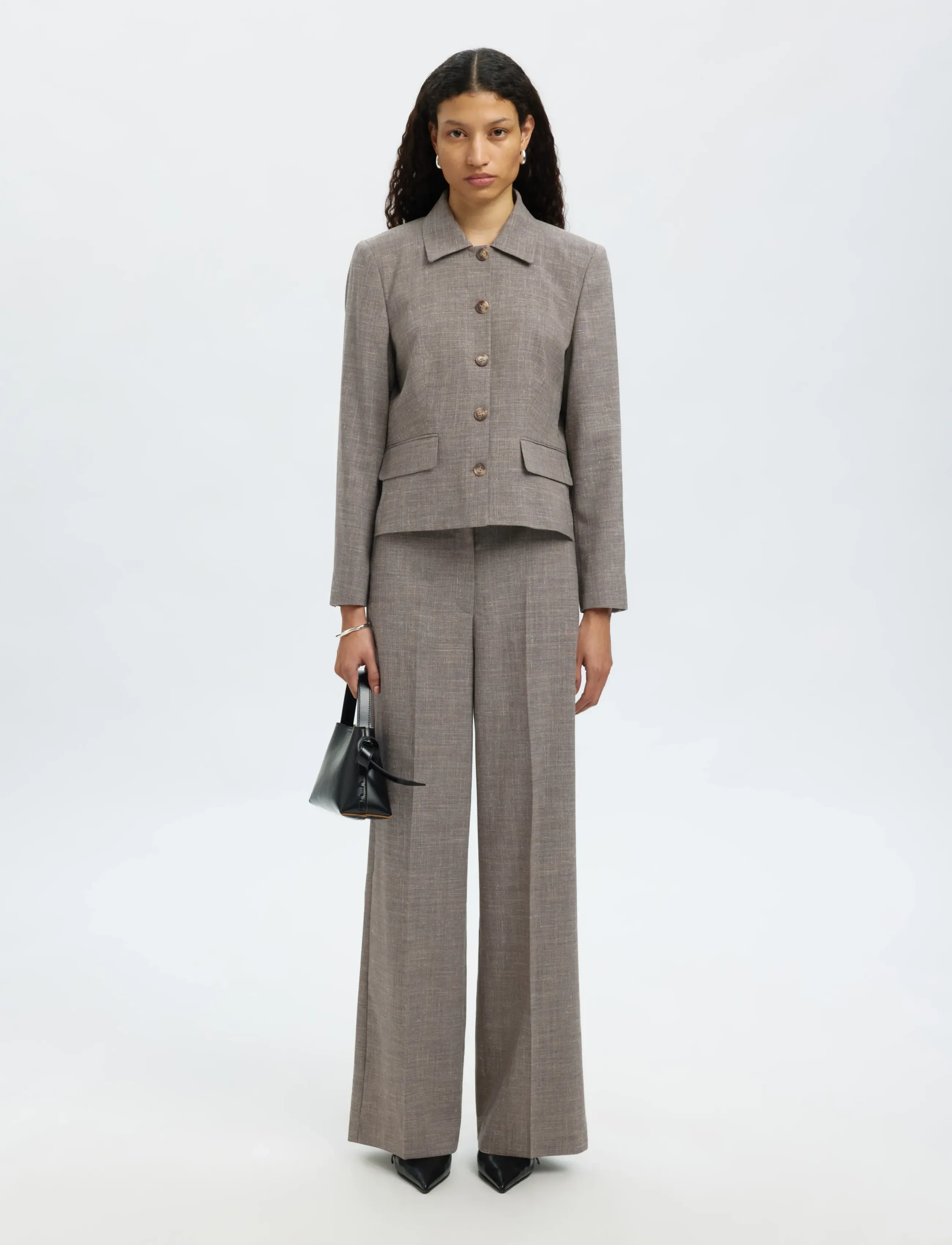 Selected - SLFRAE SUN BLAZER - dark sand melange - 4