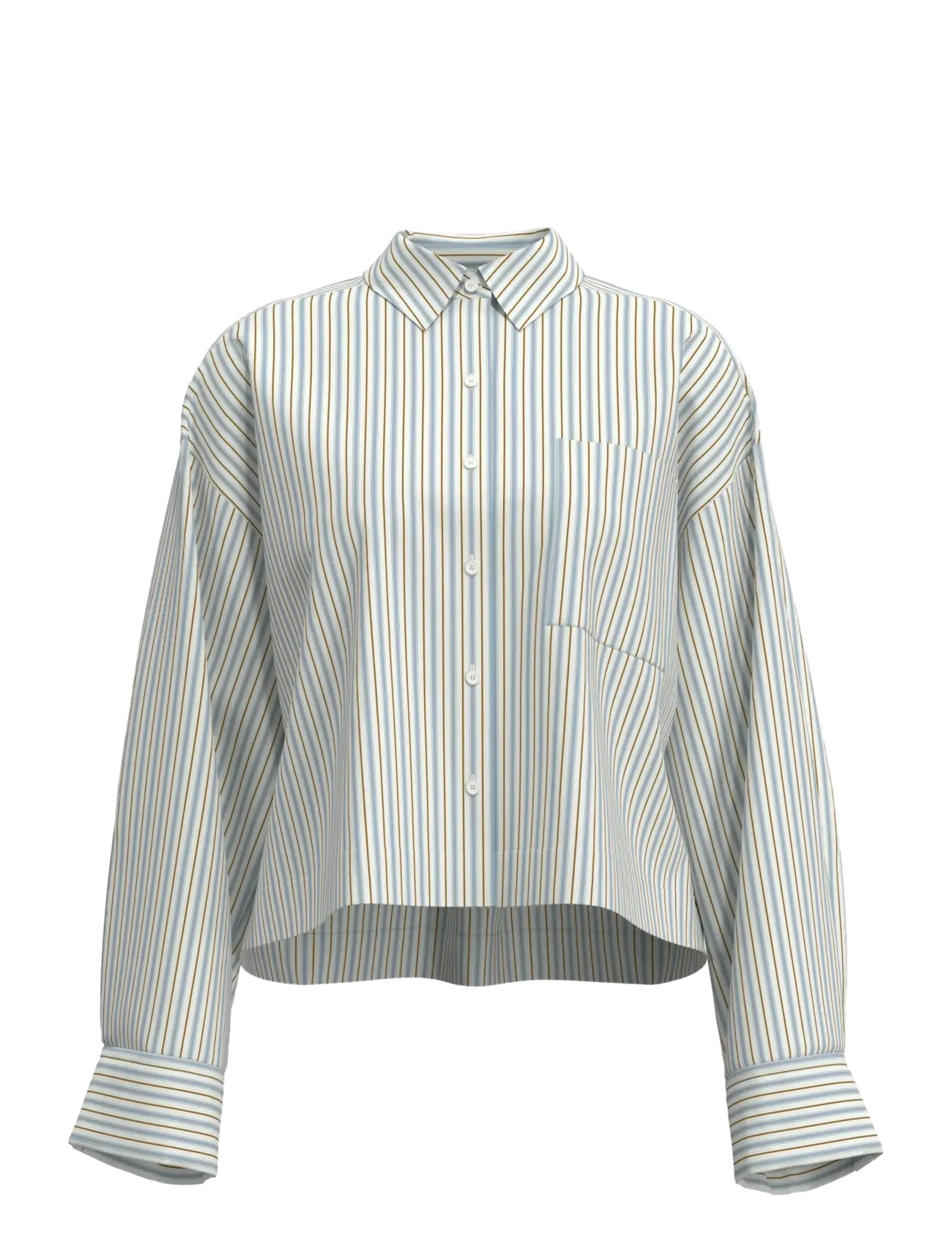 Selected SLFDAN-ASTHA LS CROPPED SHIRT EX - Tøj - SNOW WHITE / white