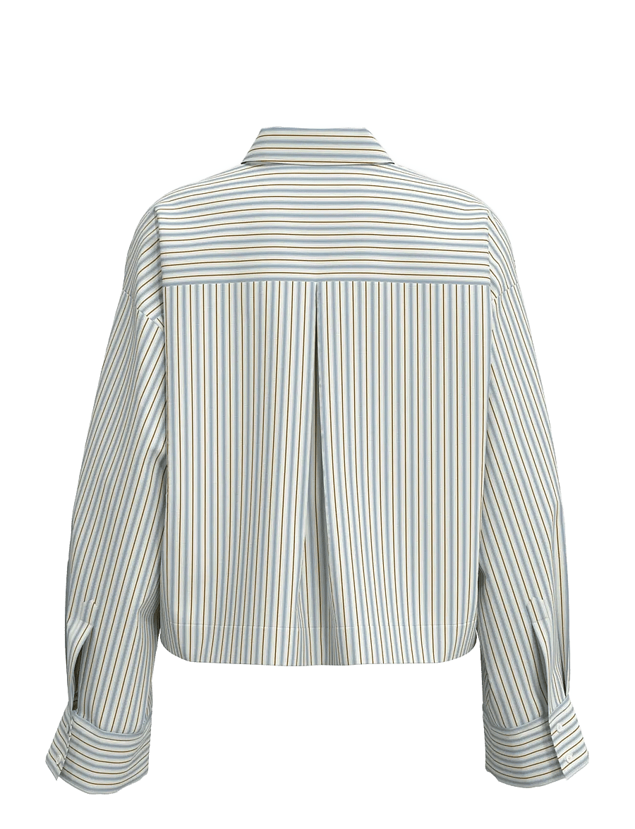 Selected - SLFDAN-ASTHA LS CROPPED SHIRT EX - long-sleeved shirts - snow white - 1