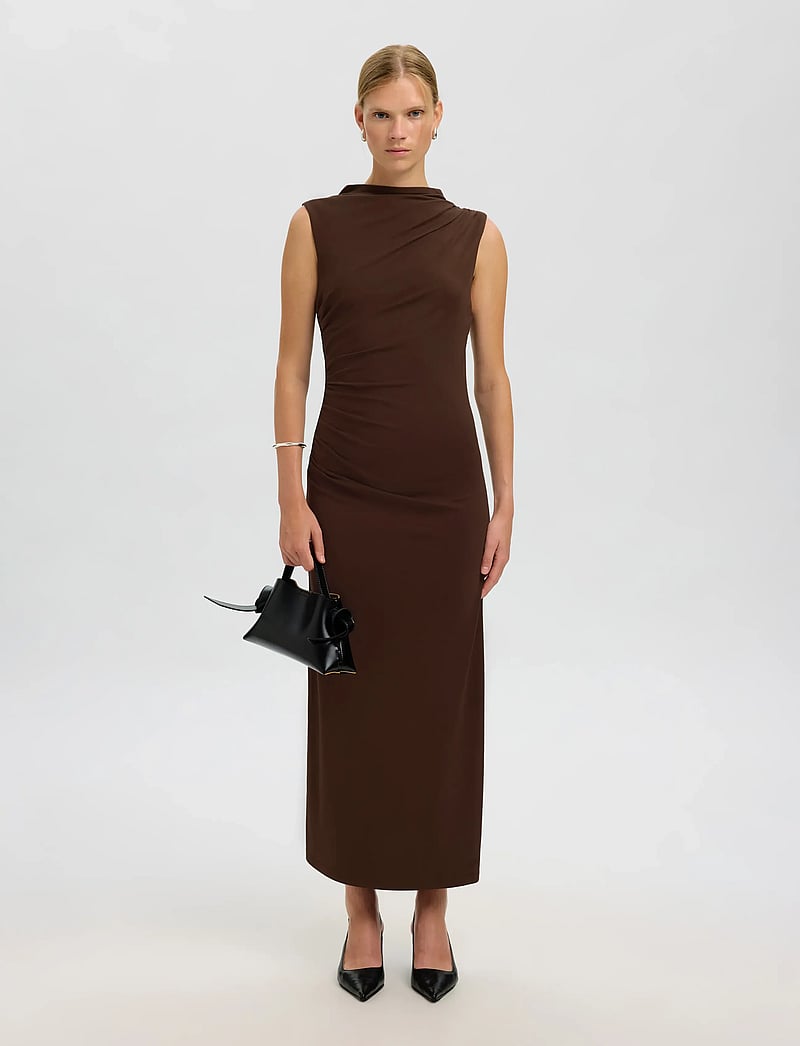 Selected - SLFMOA SL ANKLE DRESS EX - abendkleider - demitasse - 3