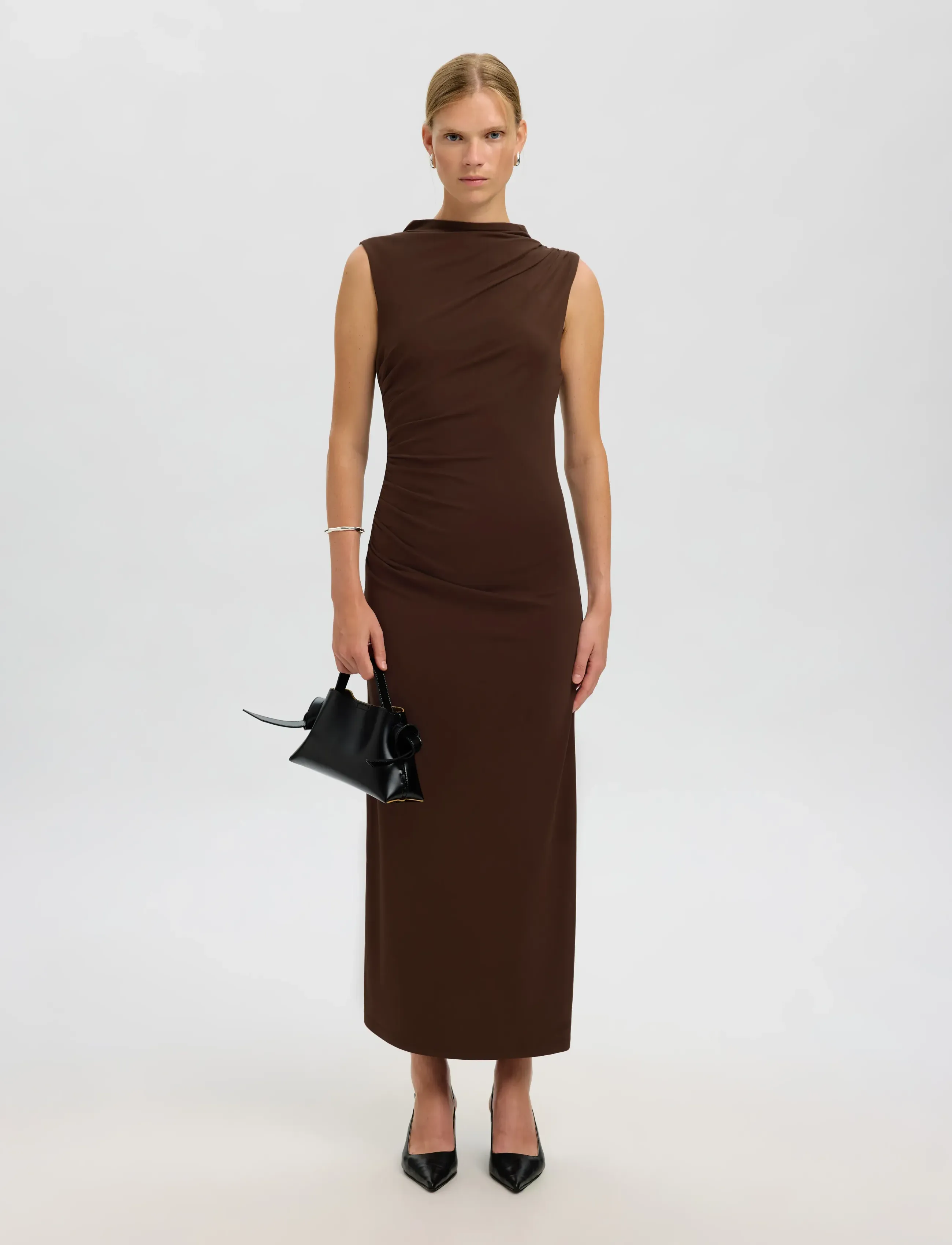 Selected - SLFMOA SL ANKLE DRESS EX - Õhtukleidid - demitasse - 3