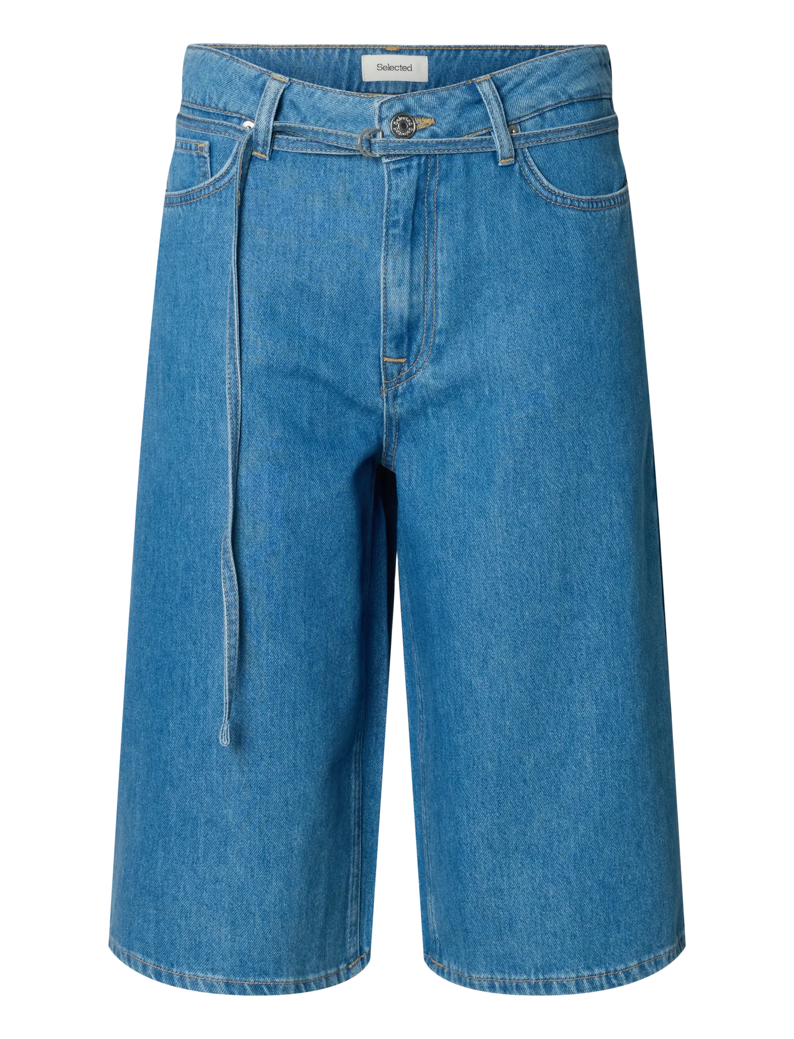 Selected SLFTENNA MW BERMUDA DENIM SHORTS - Selected - MEDIUM BLUE DENIM / blue