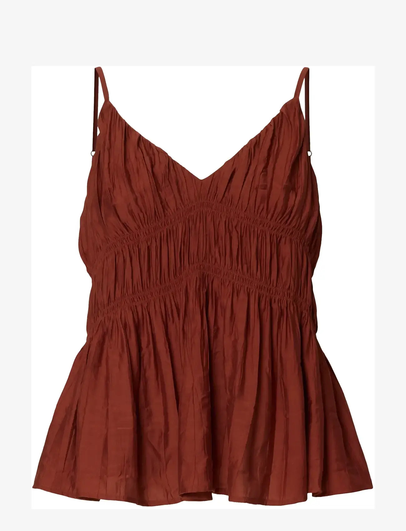 Selected - SLFJACKIE STRAP TOP B - Ærmeløse bluser - cherry mahogany - 1