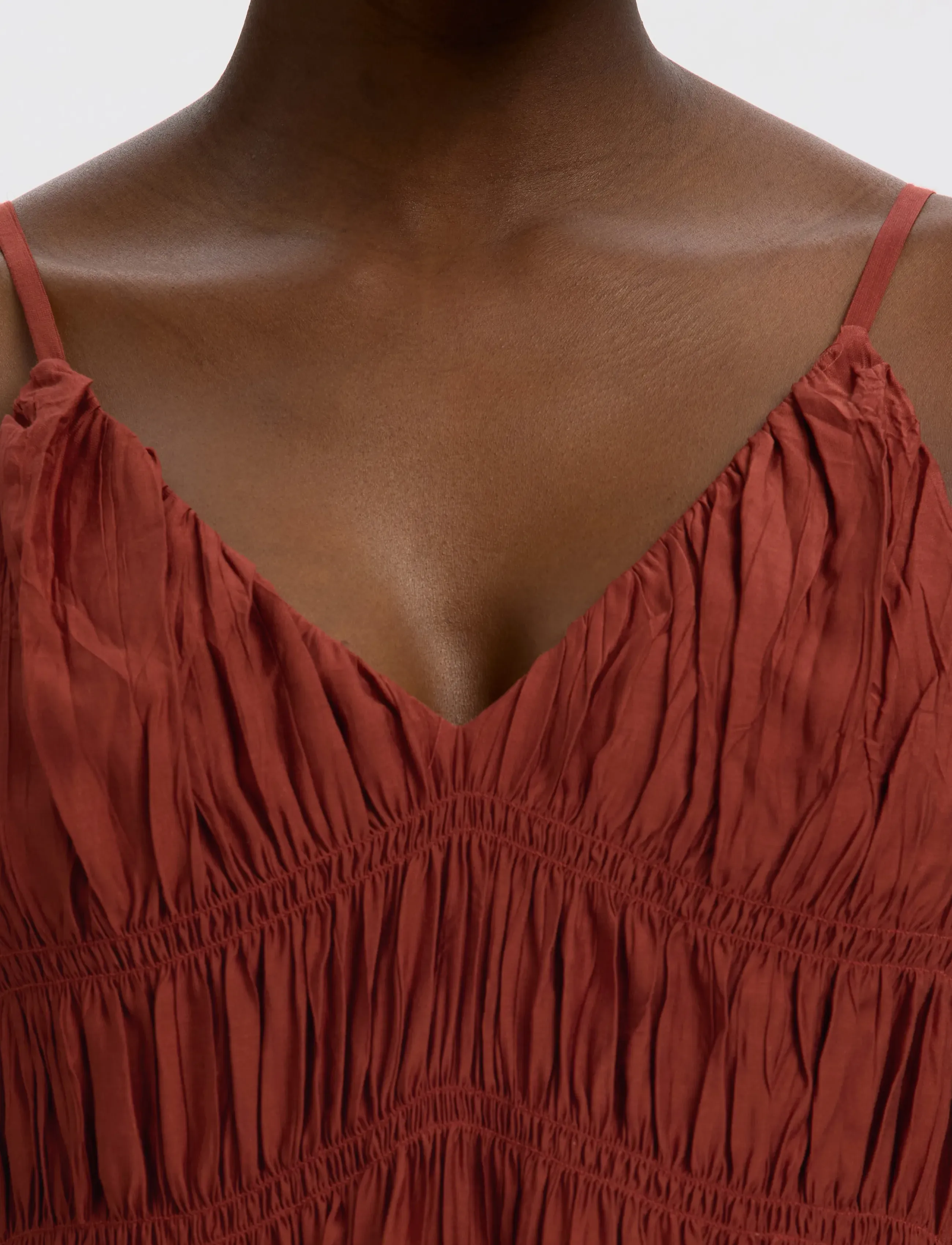 Selected - SLFJACKIE STRAP TOP B - blouses sans manches - cherry mahogany - 4