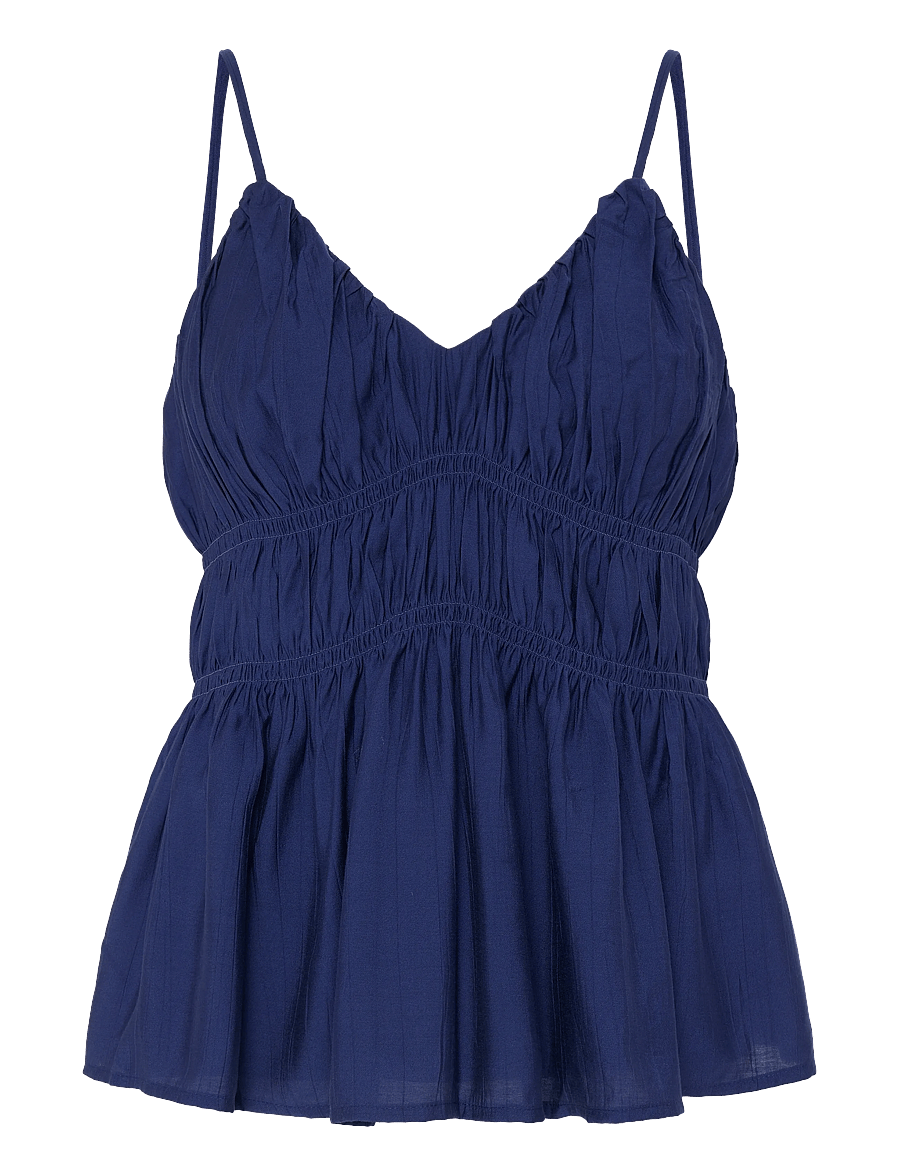 Selected - SLFJACKIE STRAP TOP B - Ärmellose blusen - ocean cavern - 0