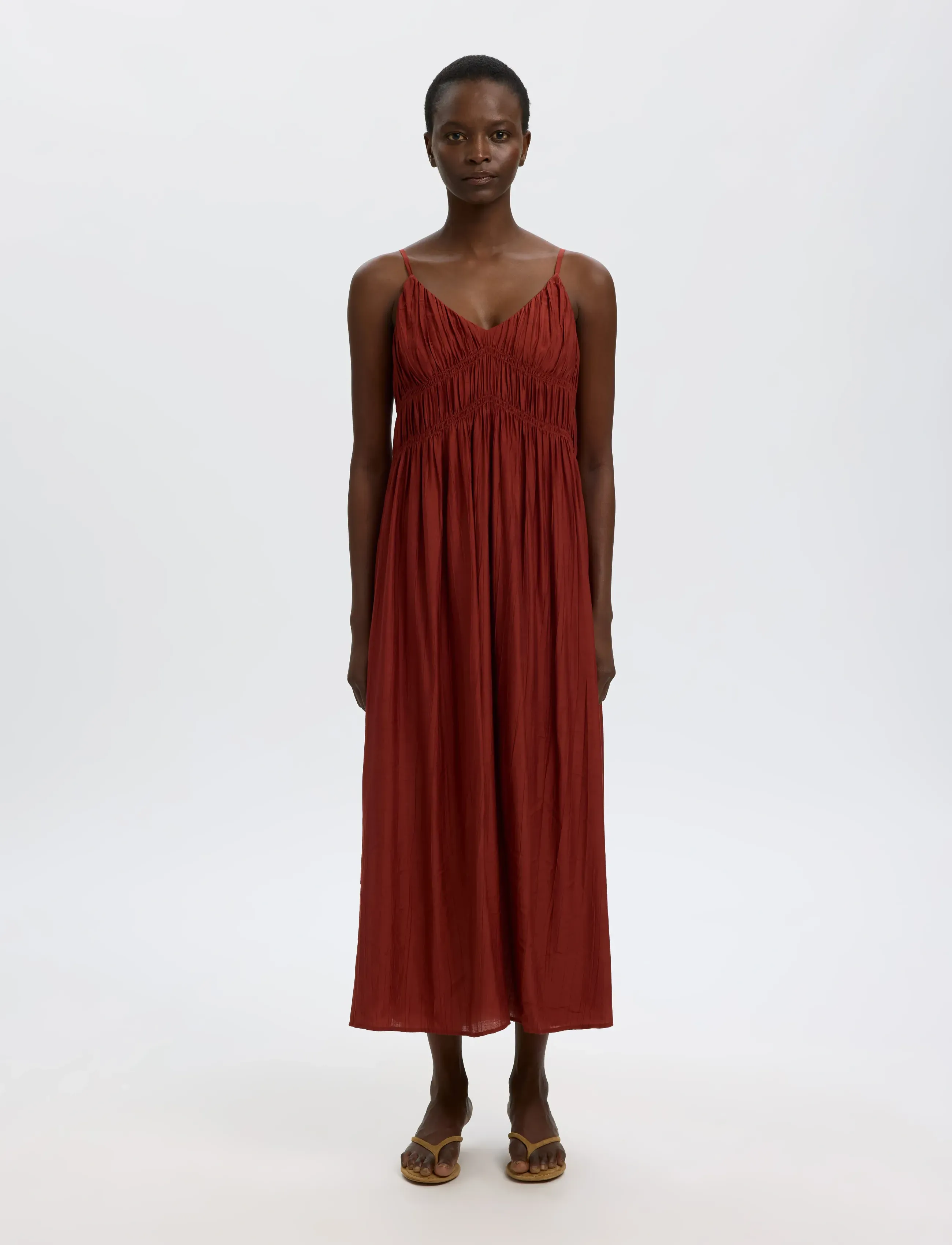 Selected SLFJACKIE REGULAR STRAP ANKLE DRESS B - Selected - CHERRY MAHOGANY / burgundy