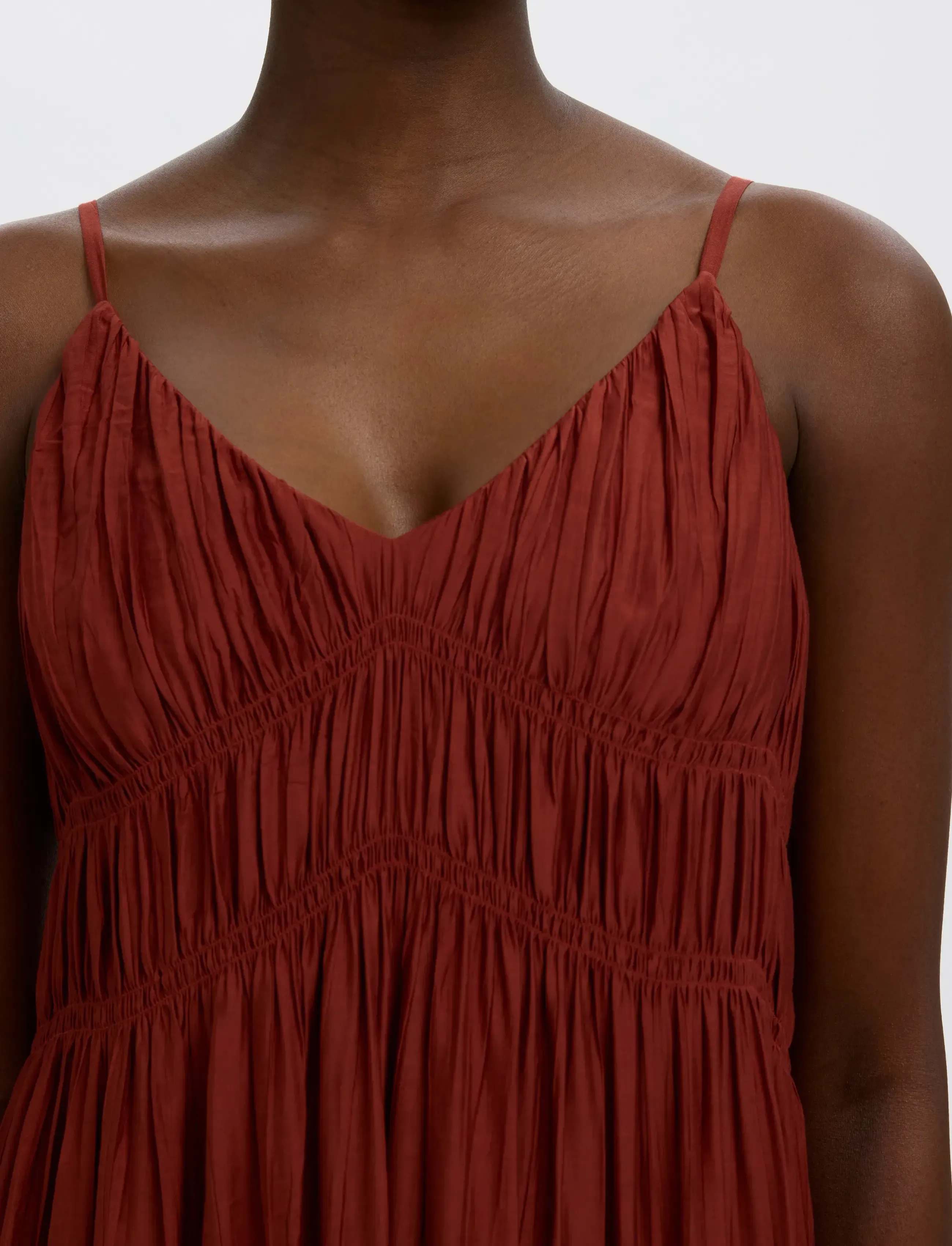 Selected - SLFJACKIE REGULAR STRAP ANKLE DRESS B - sommerkleider - cherry mahogany - 4