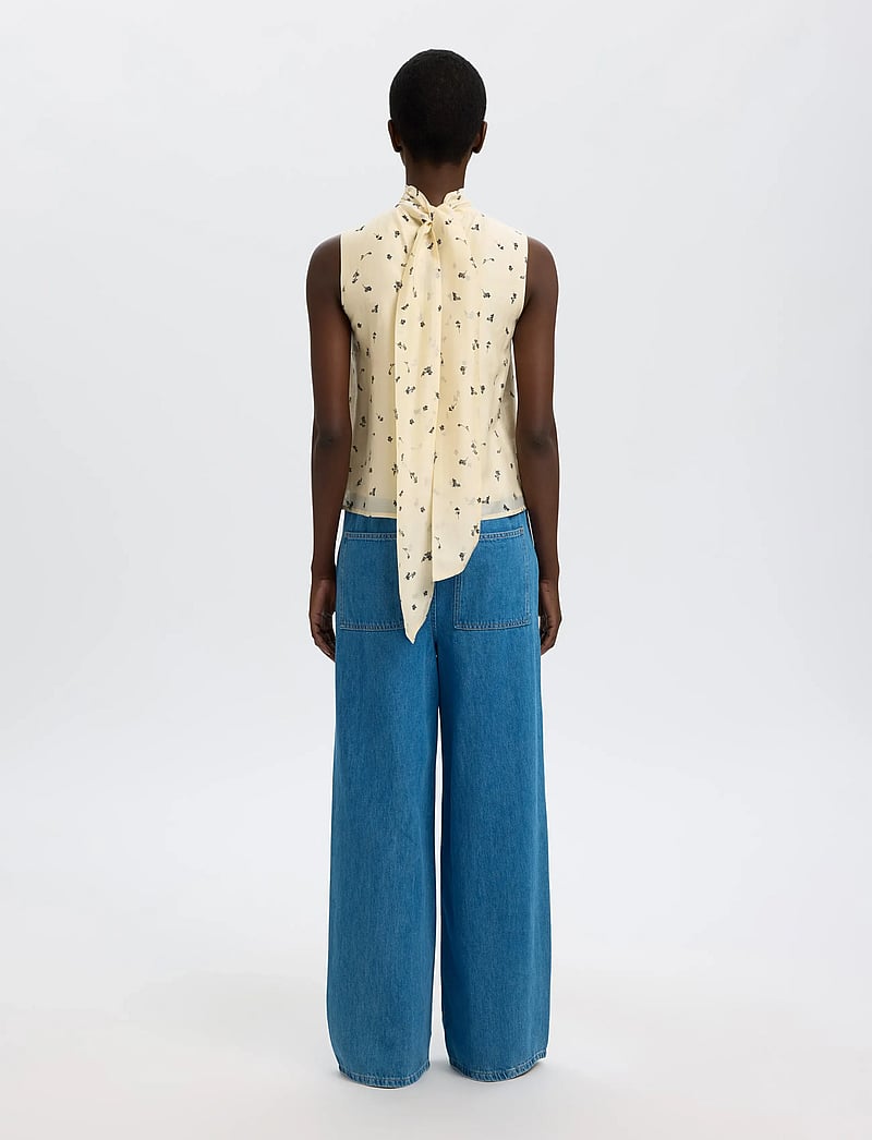 Selected - SLFIRIS SL TIE TOP B - varrukateta pluusid - angora - 3