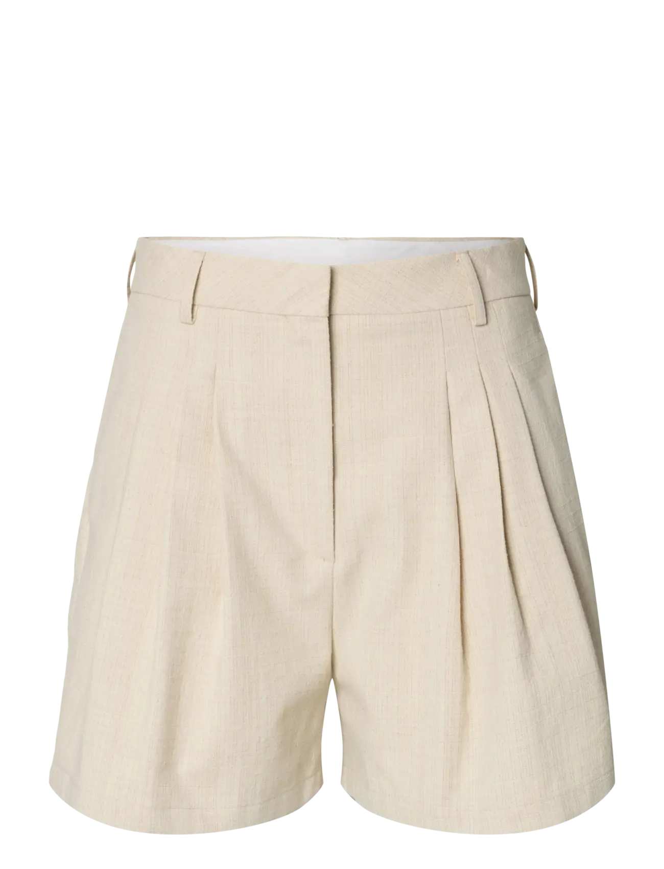Selected SLFDIMA HW SHORTS - Clothing - WHITE PEPPER / cream