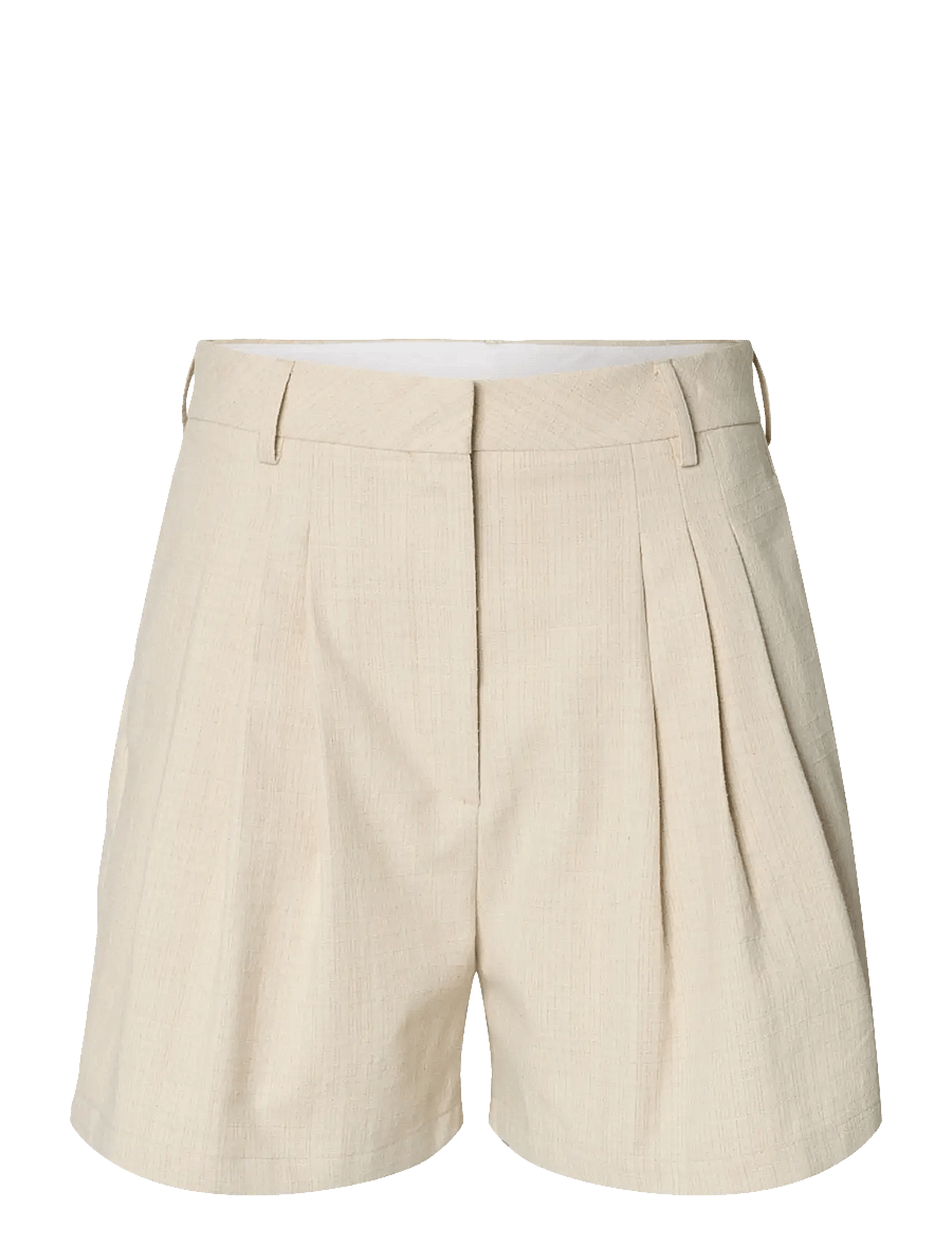 Selected - SLFDIMA HW SHORTS - vabaaja lühikesed püksid - white pepper - 0
