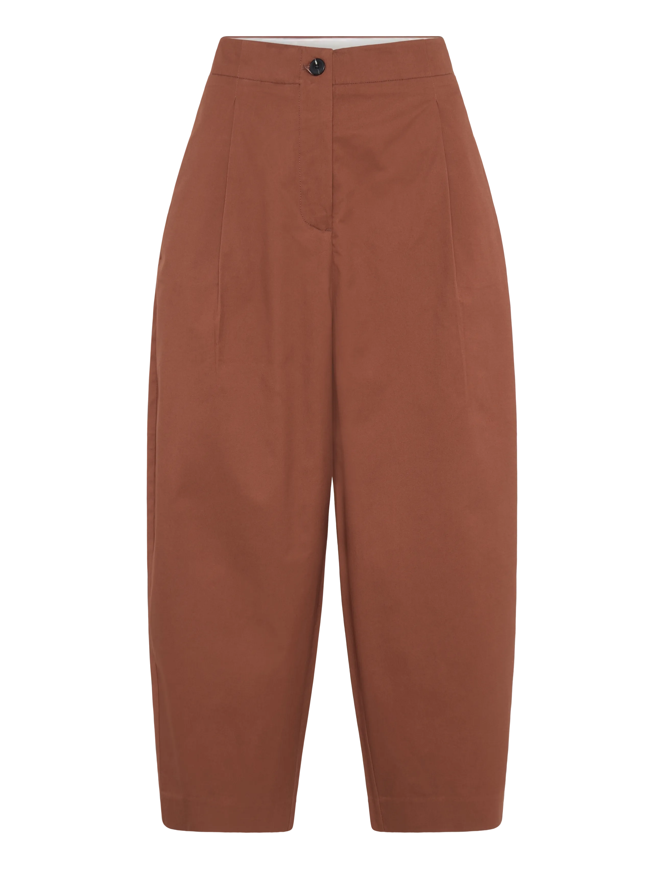 Selected Slfbarrel Carmen Hw Cropped Pant, 38 x 32, Brown, Trousers > Barrel Trousers, Dame