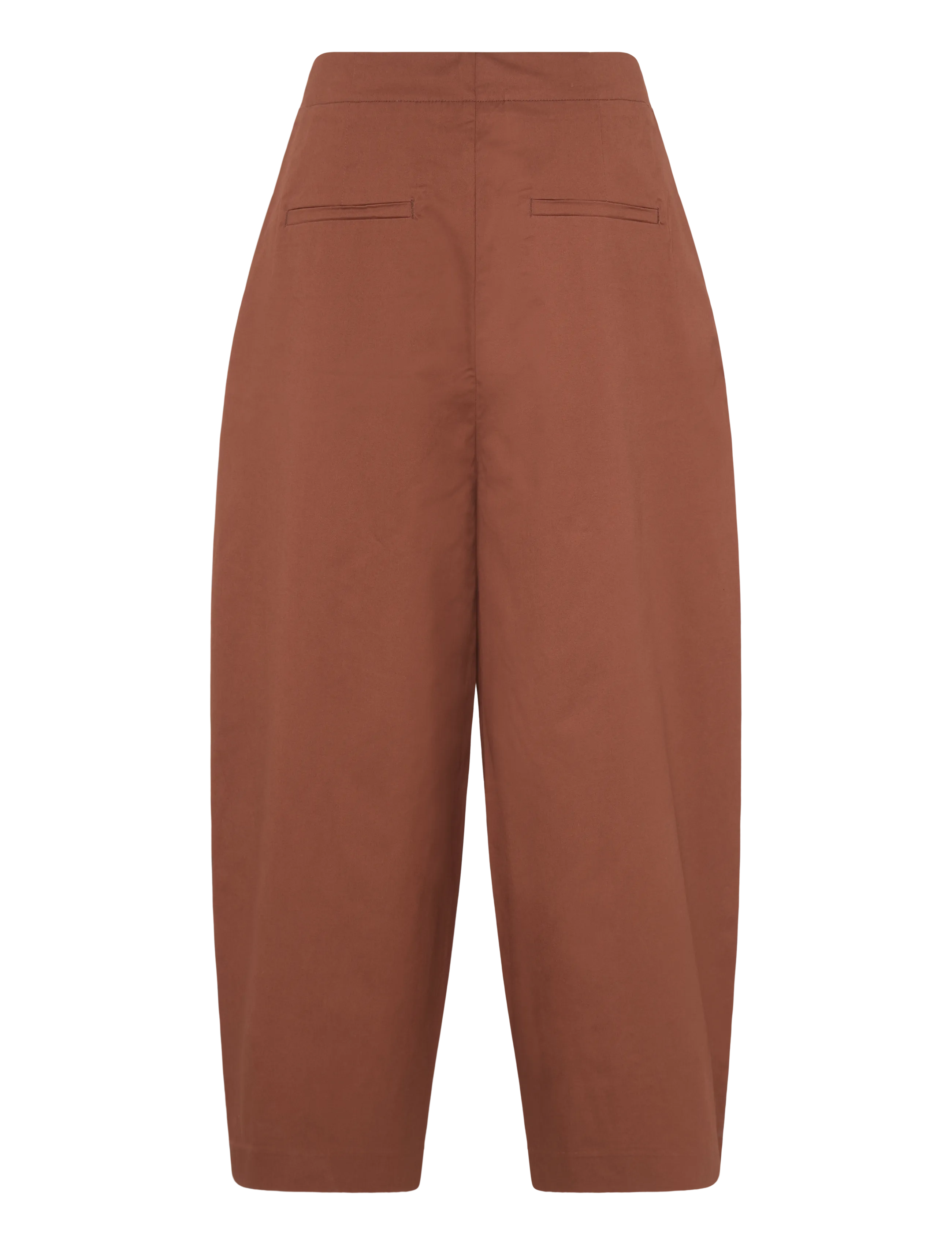 Selected - SLFBARREL CARMEN HW CROPPED PANT - barrel-bukser - cherry mahogany - 1