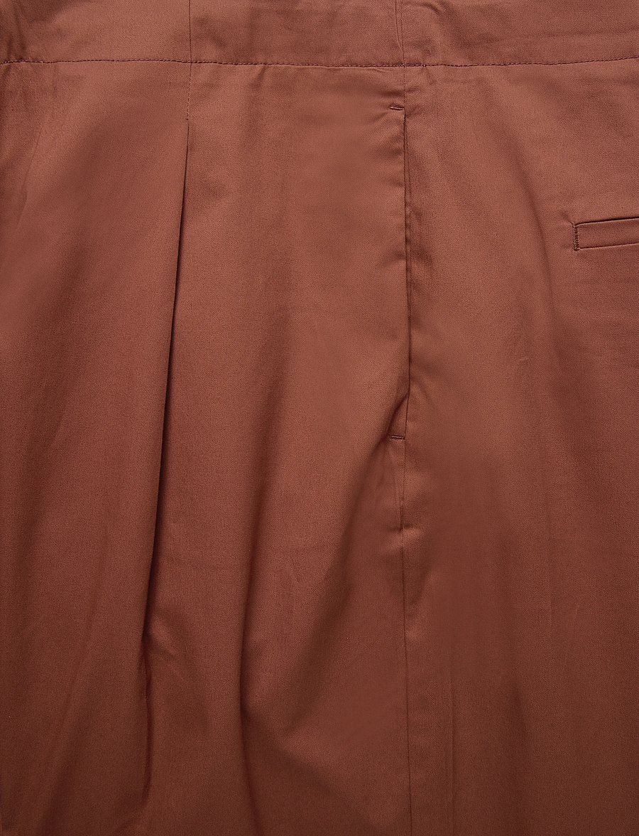 Selected - SLFBARREL CARMEN HW CROPPED PANT - hosen mit geradem bein - cherry mahogany - 4