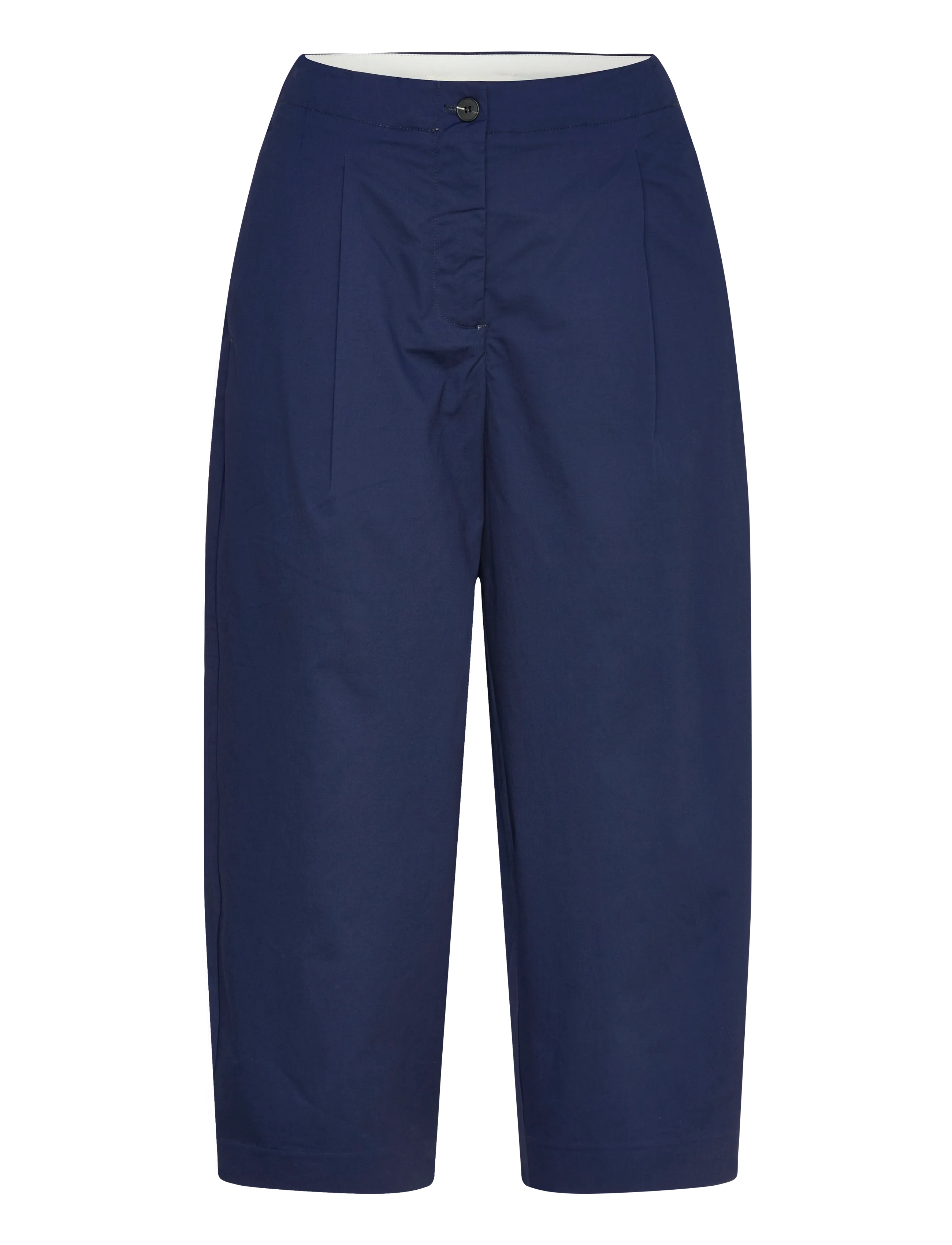 Selected Slfbarrel Carmen Hw Cropped Pant, 44 x 32, Navy, Trousers > Barrel Trousers, Dame