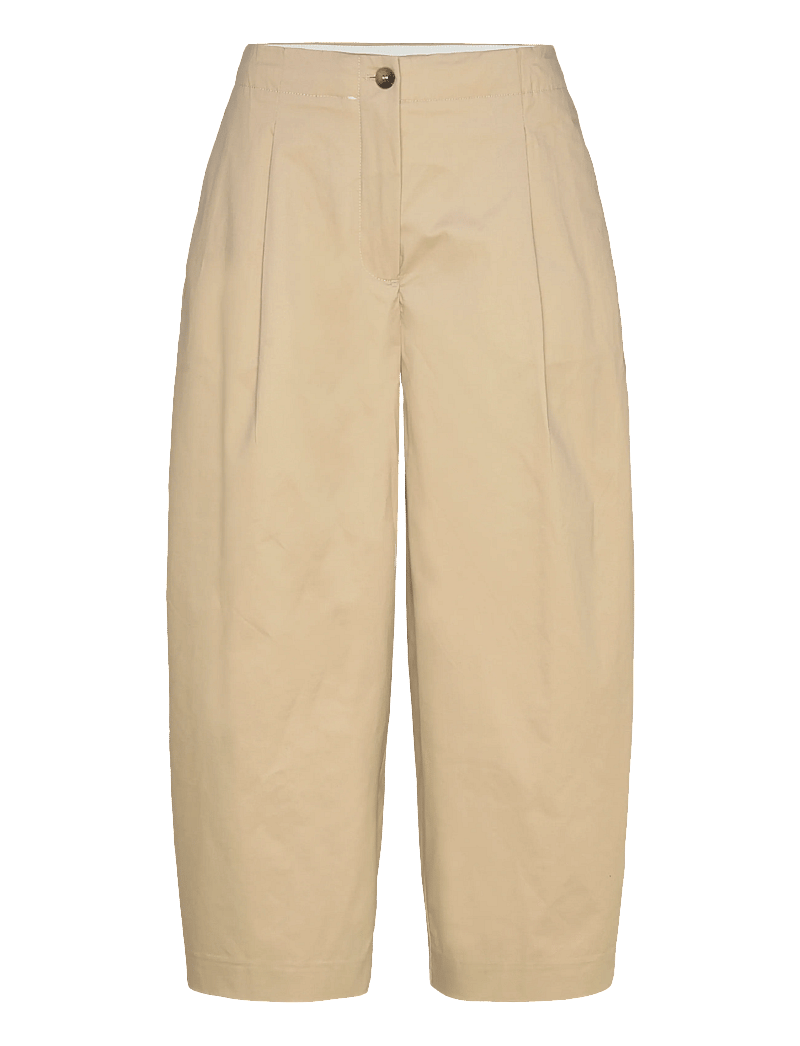 Selected - SLFBARREL CARMEN HW CROPPED PANT - barrel-hosen - white pepper - 0