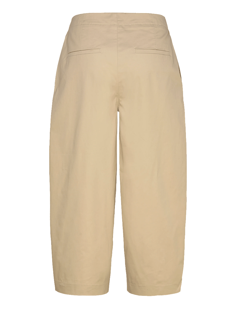 Selected - SLFBARREL CARMEN HW CROPPED PANT - hosen mit geradem bein - white pepper - 1