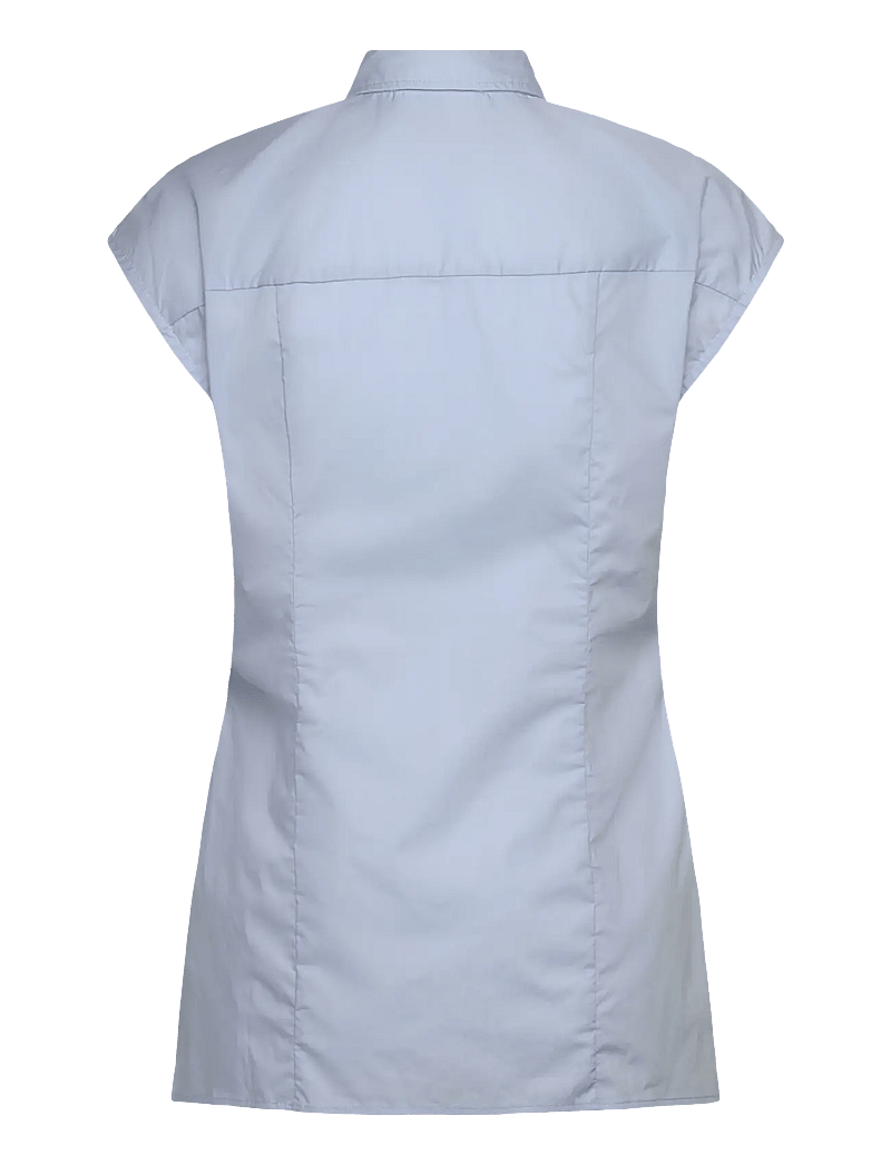 Selected - SLFDELIA-FINA SLIM SS SHIRT EX - kurzärmlige hemden - cashmere blue - 1