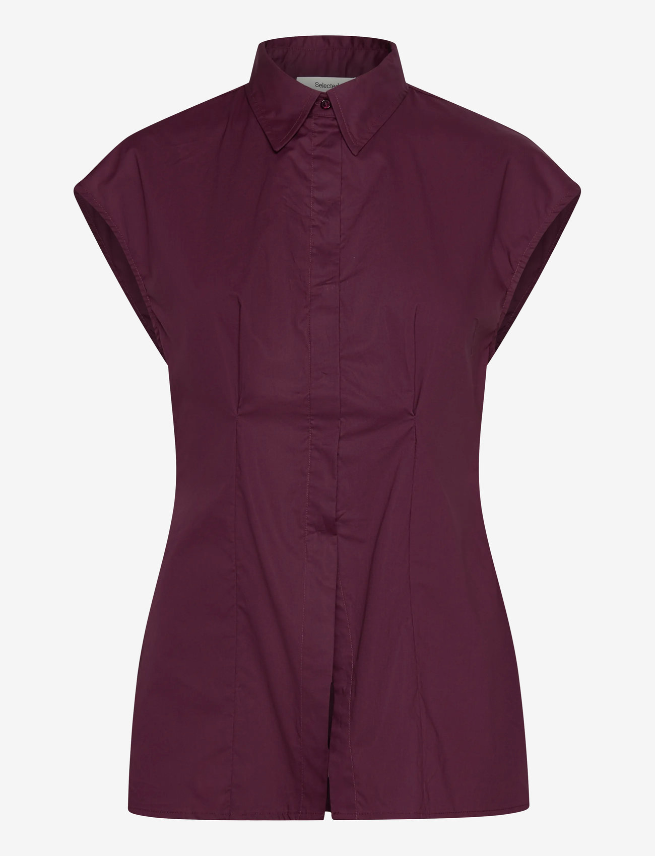 Selected - SLFDELIA-FINA SLIM SS SHIRT EX - lühikeste varrukatega särgid - fig - 0