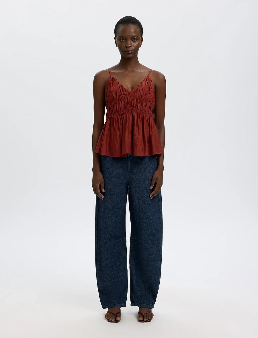 Selected - SLFLOOSE BARREL HANNY MW JEANS - barrel jeans - dark blue denim - 3