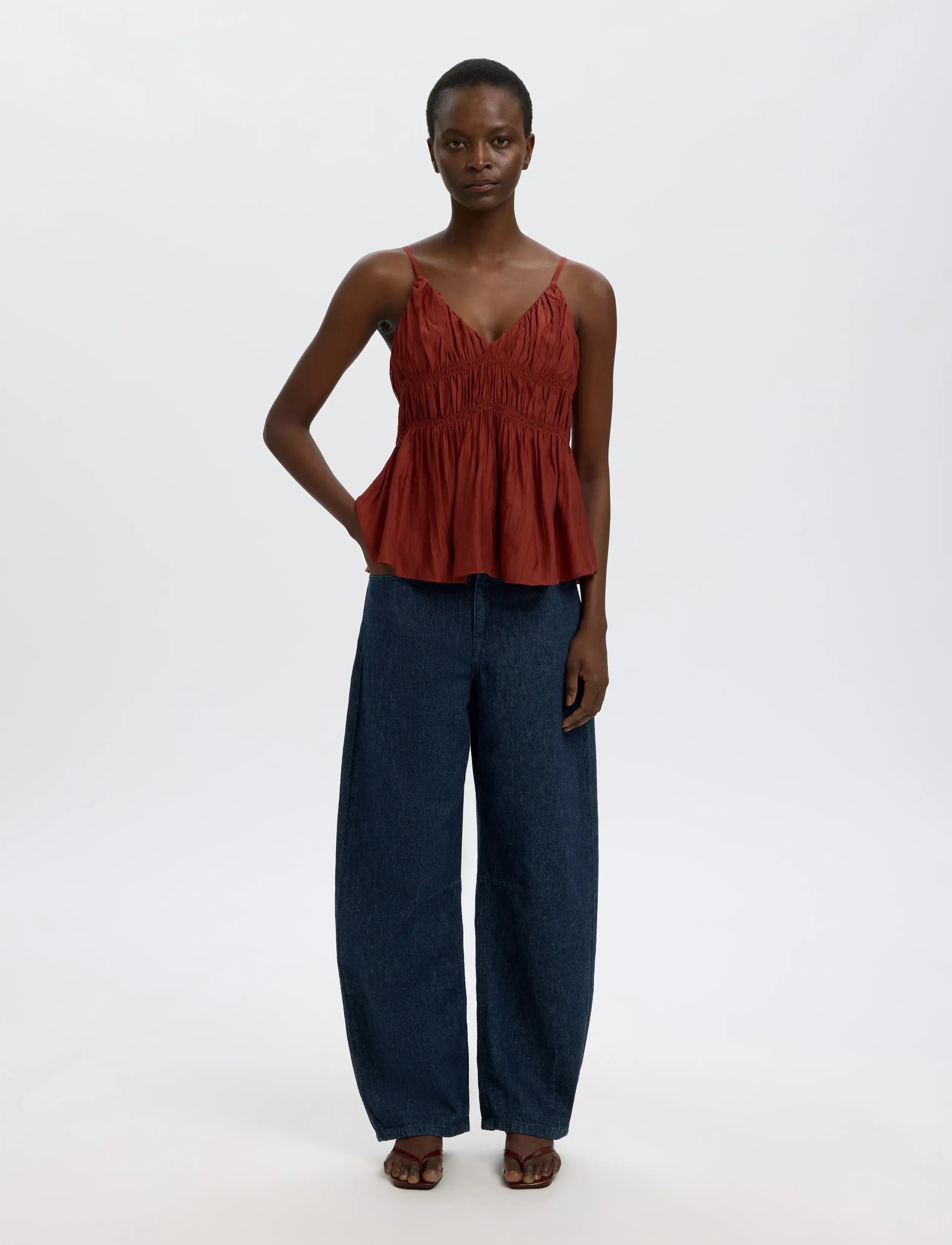 Selected - SLFLOOSE BARREL HANNY MW JEANS - barrel jeans - dark blue denim - 5