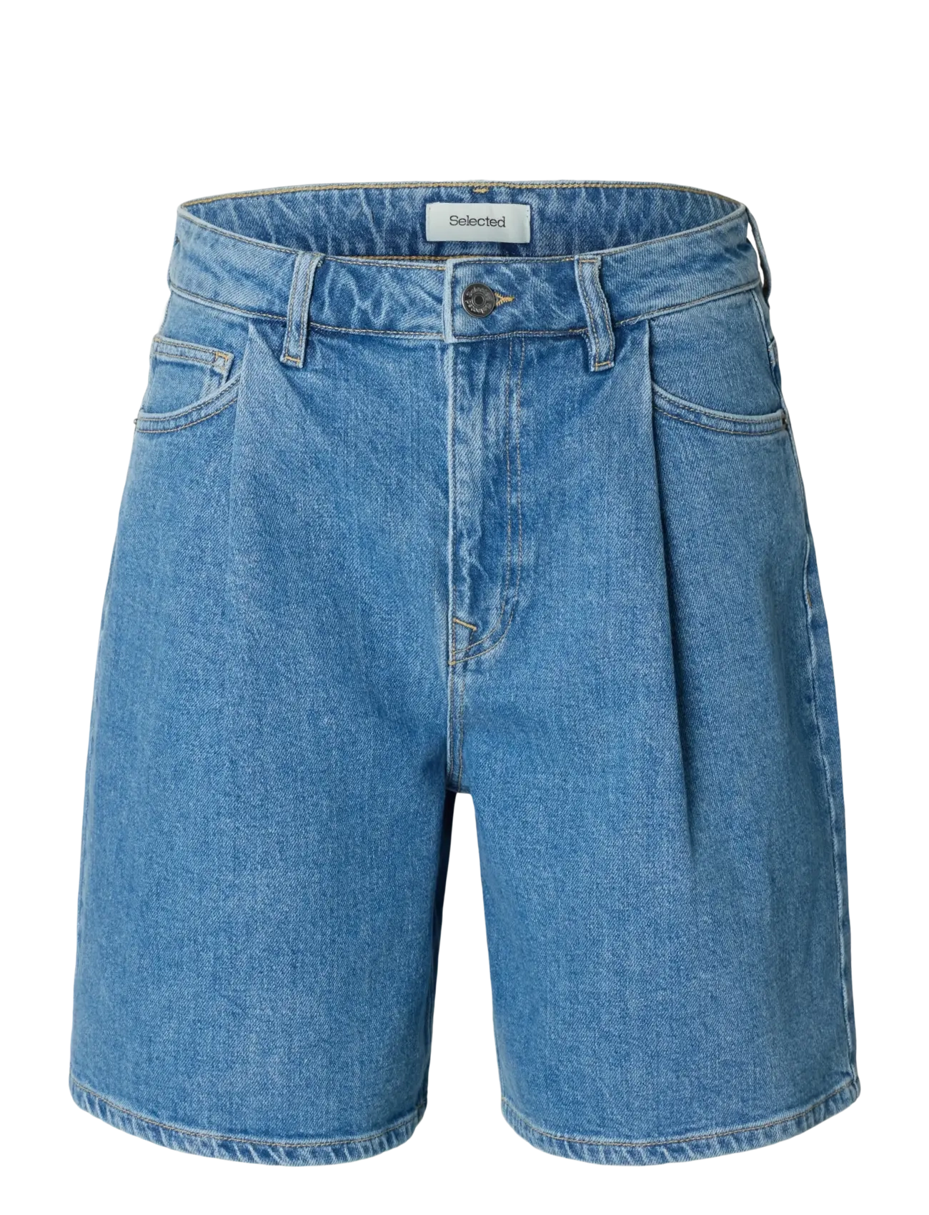 SELECTED Slfwide Merle-Kori Hw Denim Shorts Blau - 38 - Damen