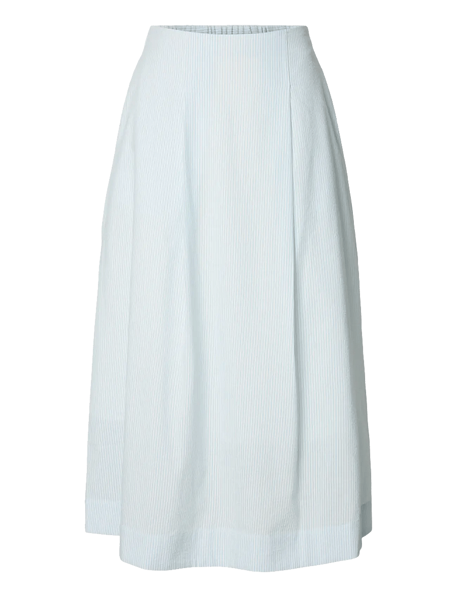 Selected - SLFHANNAH HW MIDI SKIRT B - faltenröcke - cashmere blue - 1