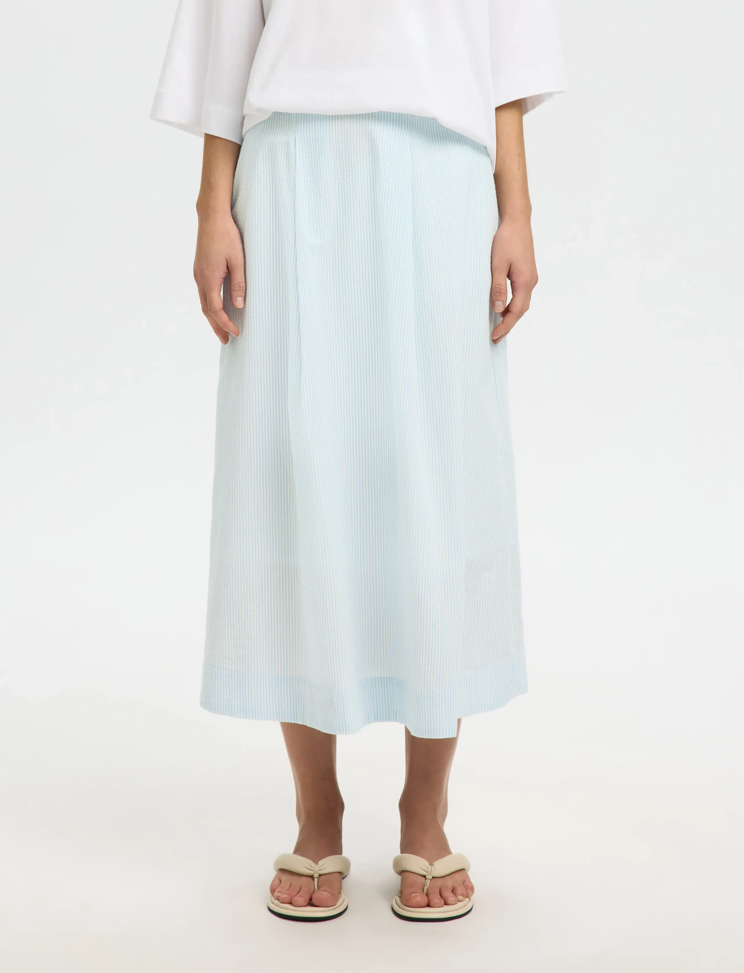 Selected SLFHANNAH HW MIDI SKIRT B - Röcke - CASHMERE BLUE / blue