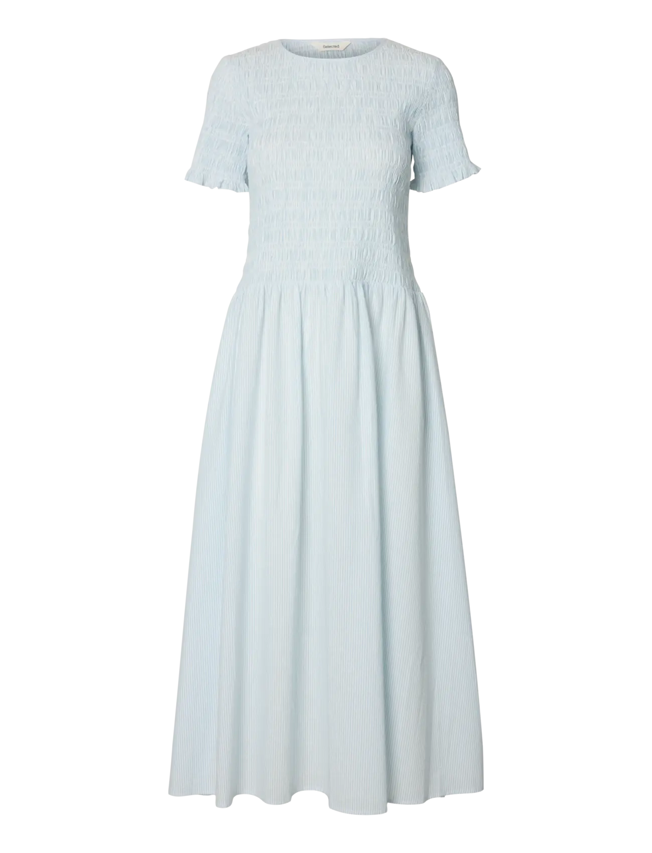 Selected SLFHANNAH REGULAR SS ANKLE DRESS B - Maxikleider - CASHMERE BLUE / blue