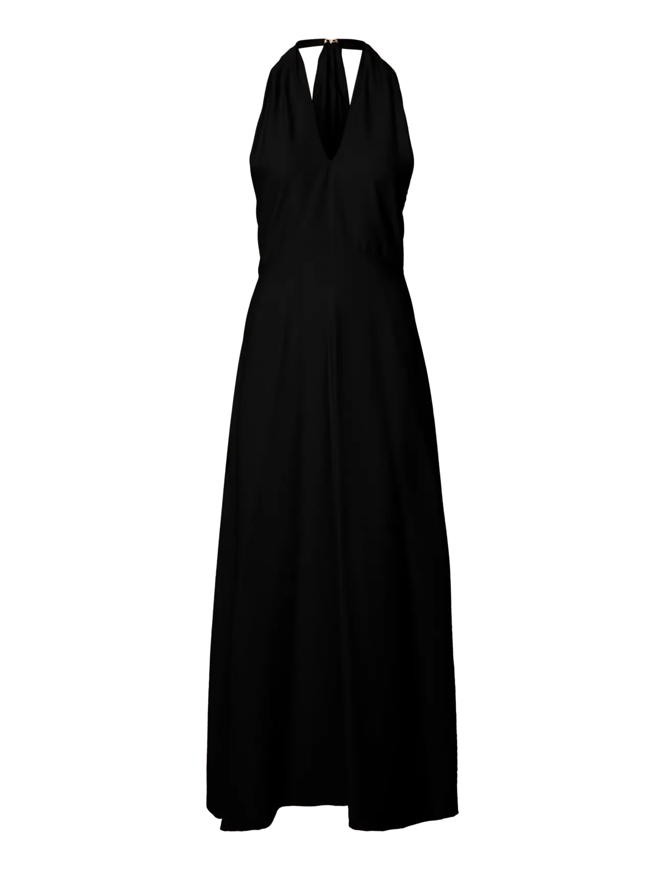 Selected SLFLISA REGULAR HALTERNECK DRESS B - Kleider - BLACK / black
