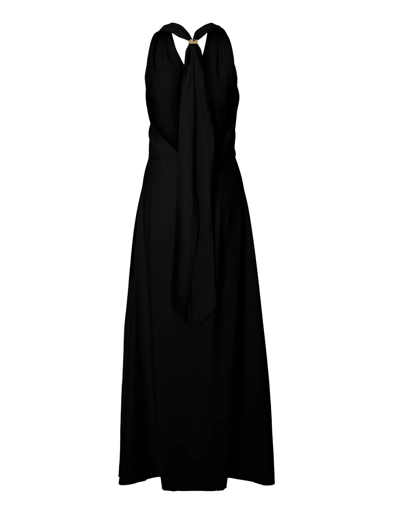 Selected - SLFLISA REGULAR HALTERNECK DRESS B - sommerkleider - black - 1