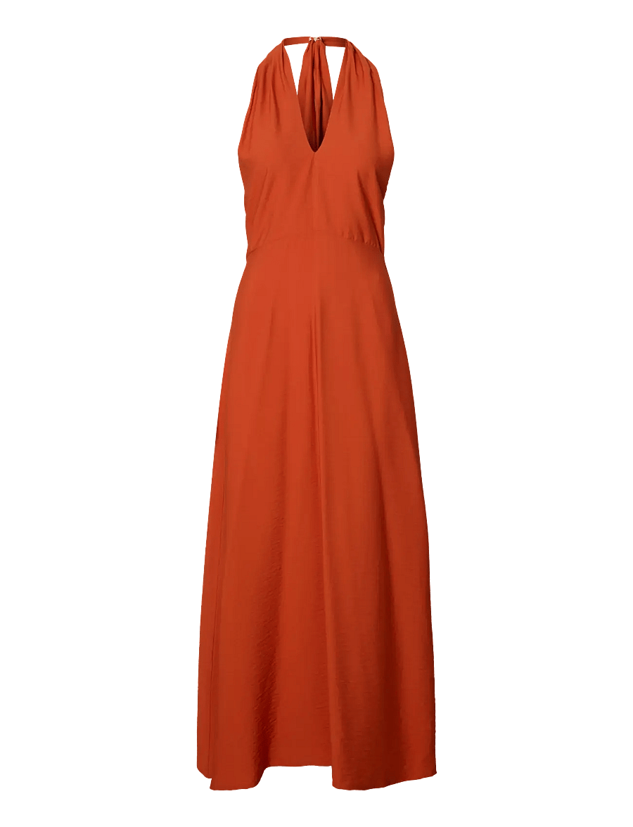 Selected - SLFLISA REGULAR HALTERNECK DRESS B - sommerkleider - potters clay - 1